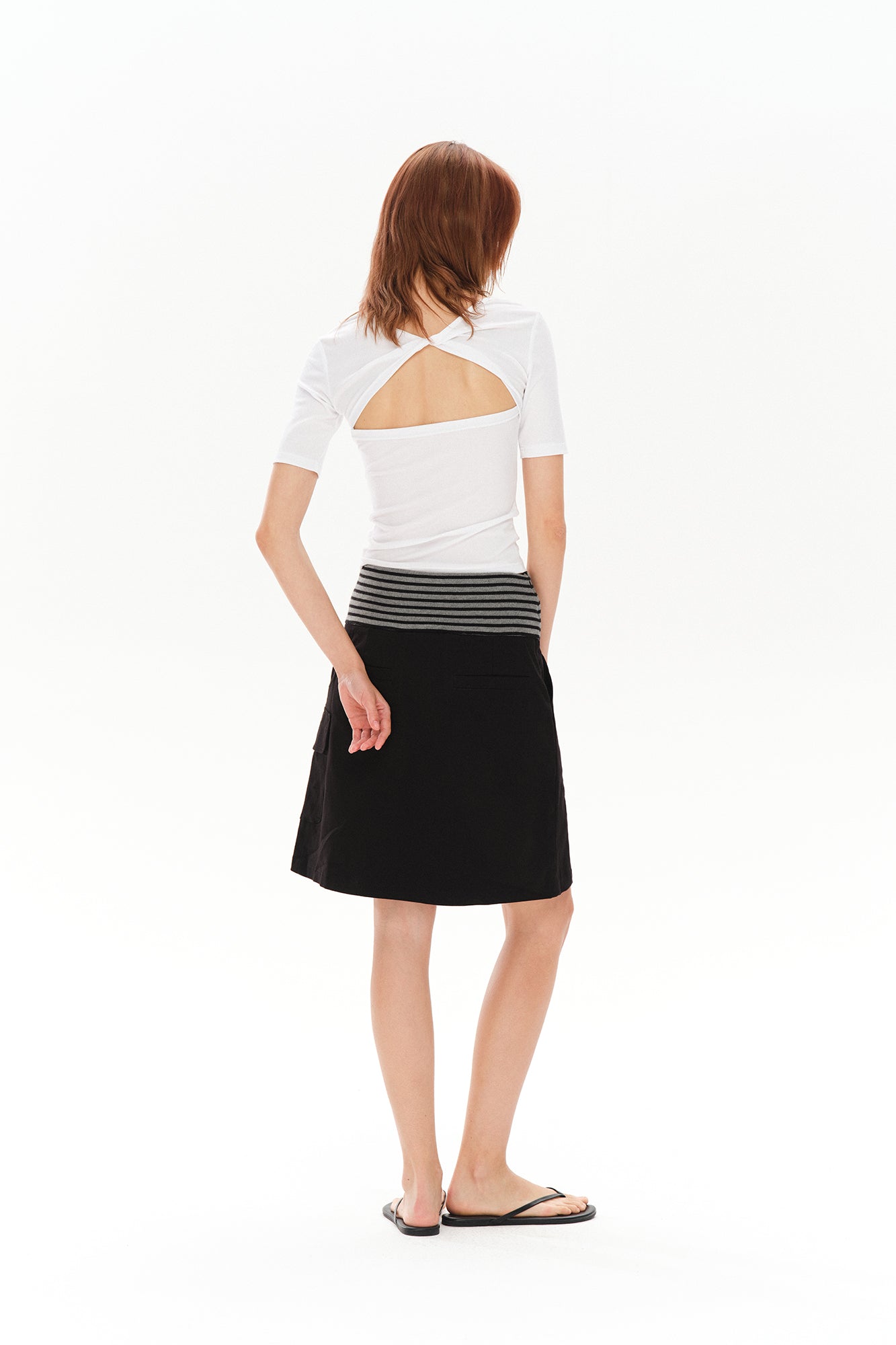 COSTUSTOOT Reversible Twist Cut-Out T-Shirt