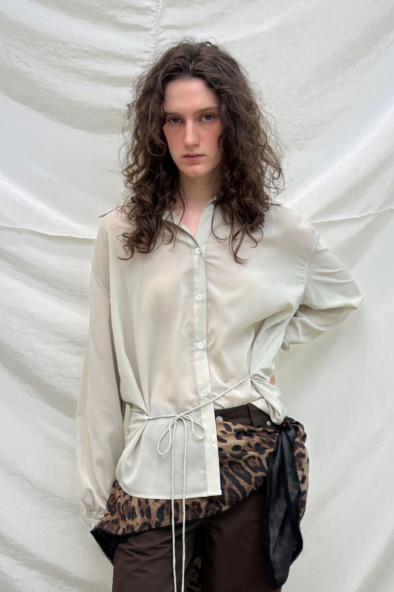NEVERSEEZ Minimal Acetate Sheer Shirt