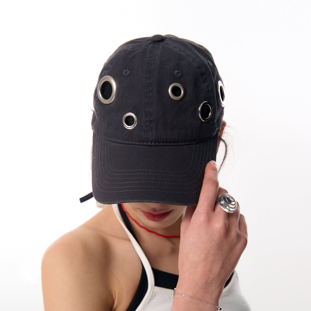 HSUSE Irregular Eyelet Baseball Cap