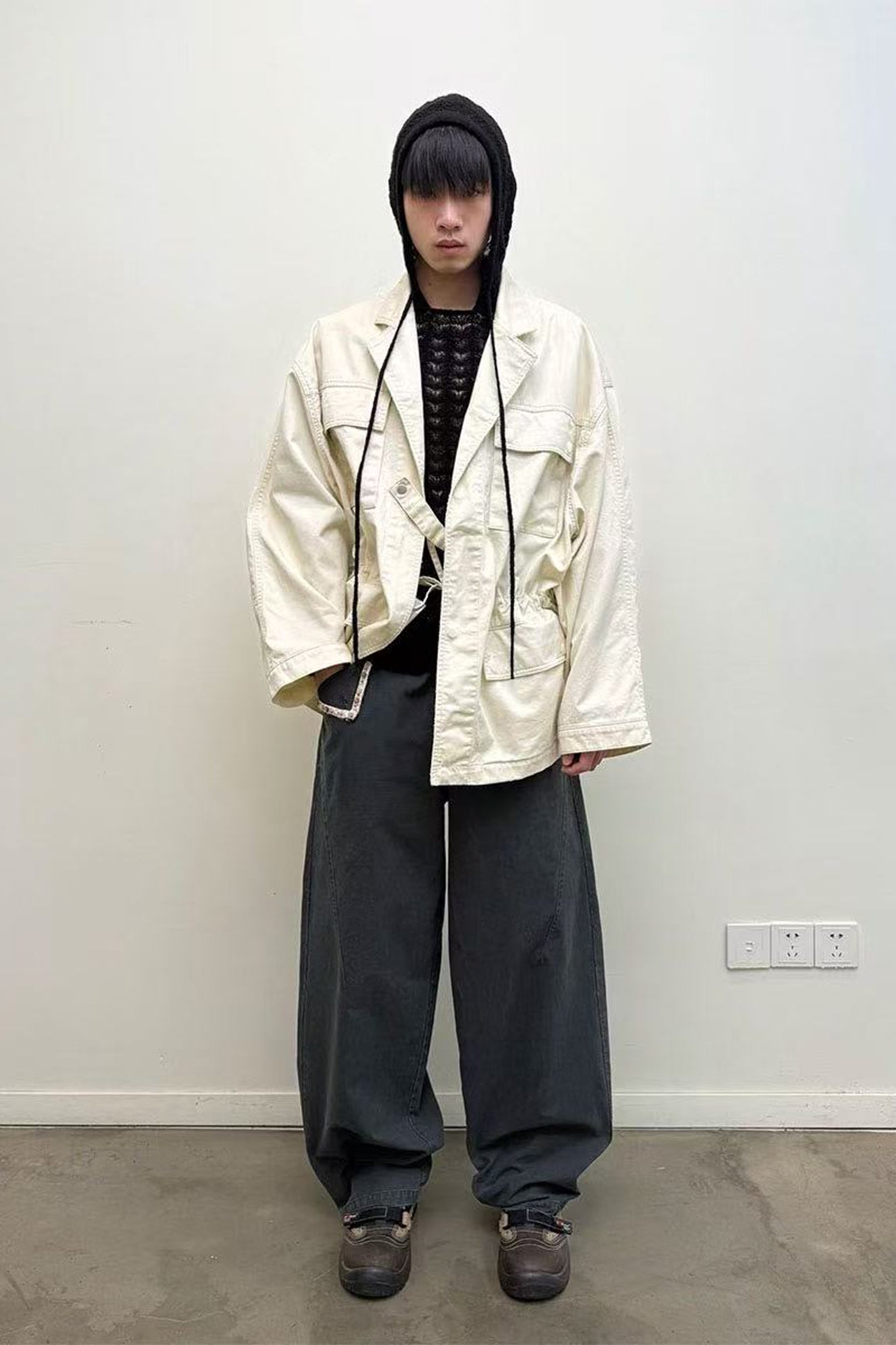 NEVERSEEZ Drawstring-Waist Utility Jacket