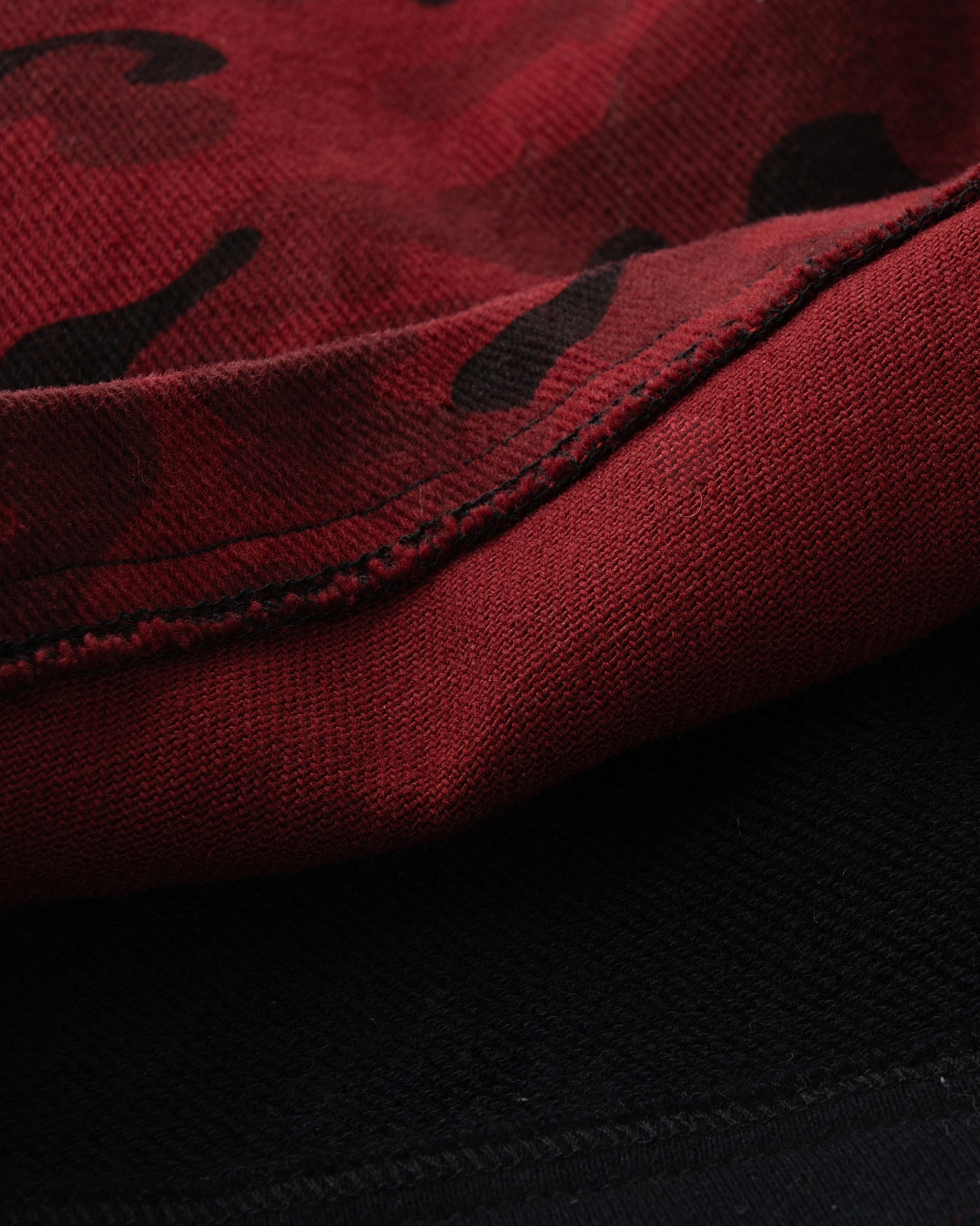 MOGONGSHE Camo Contrast Panel Double-Waist Oversized Sweatpants