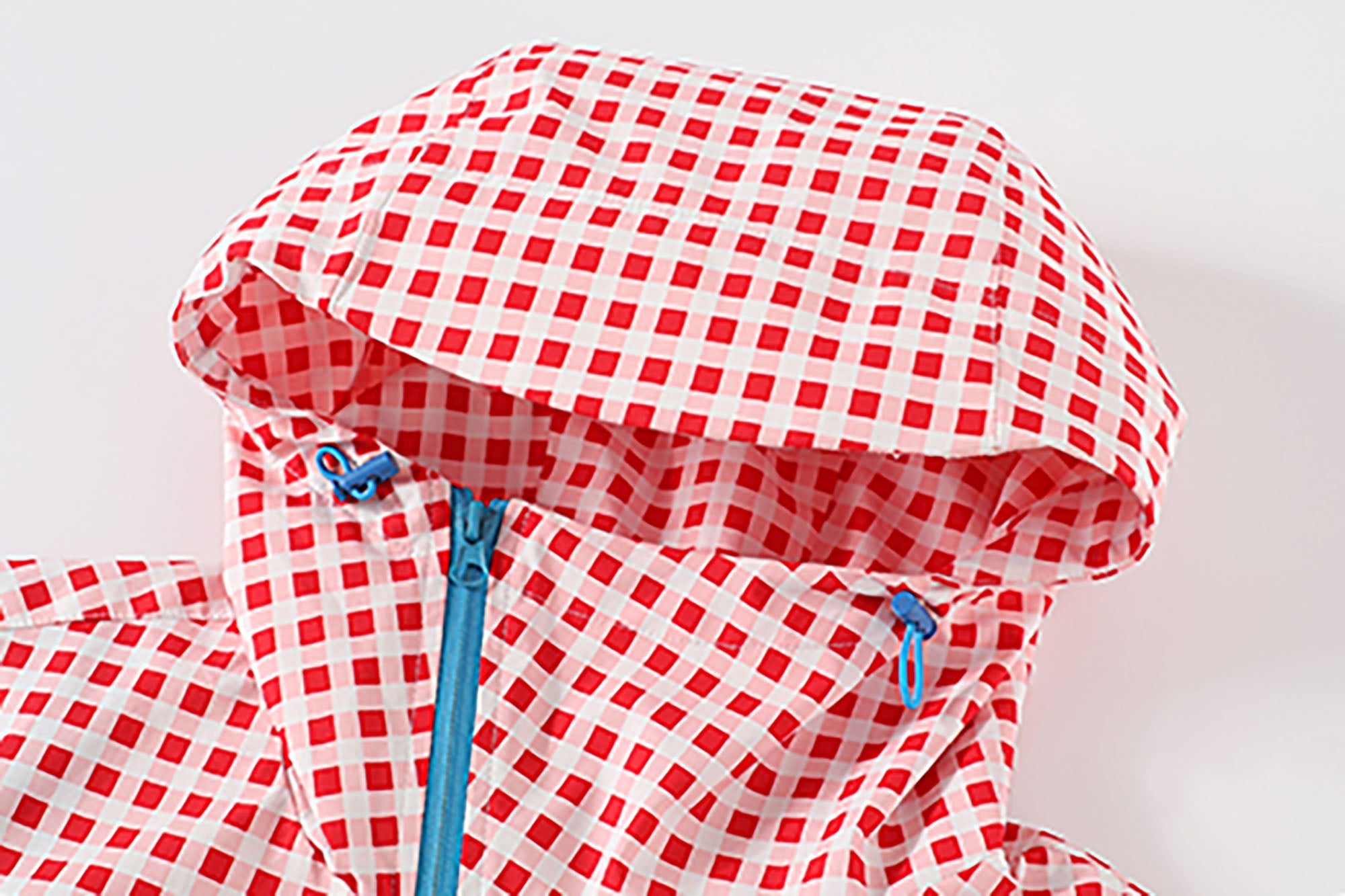 DONSMOKE Diagonal-Zip Check Teflon Windbreaker