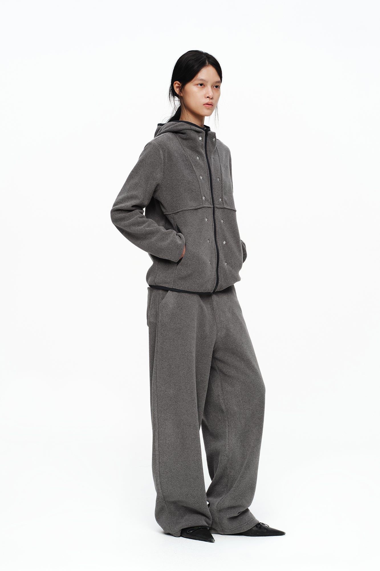 OINIMI Minimal Fleeced Barrel Pants