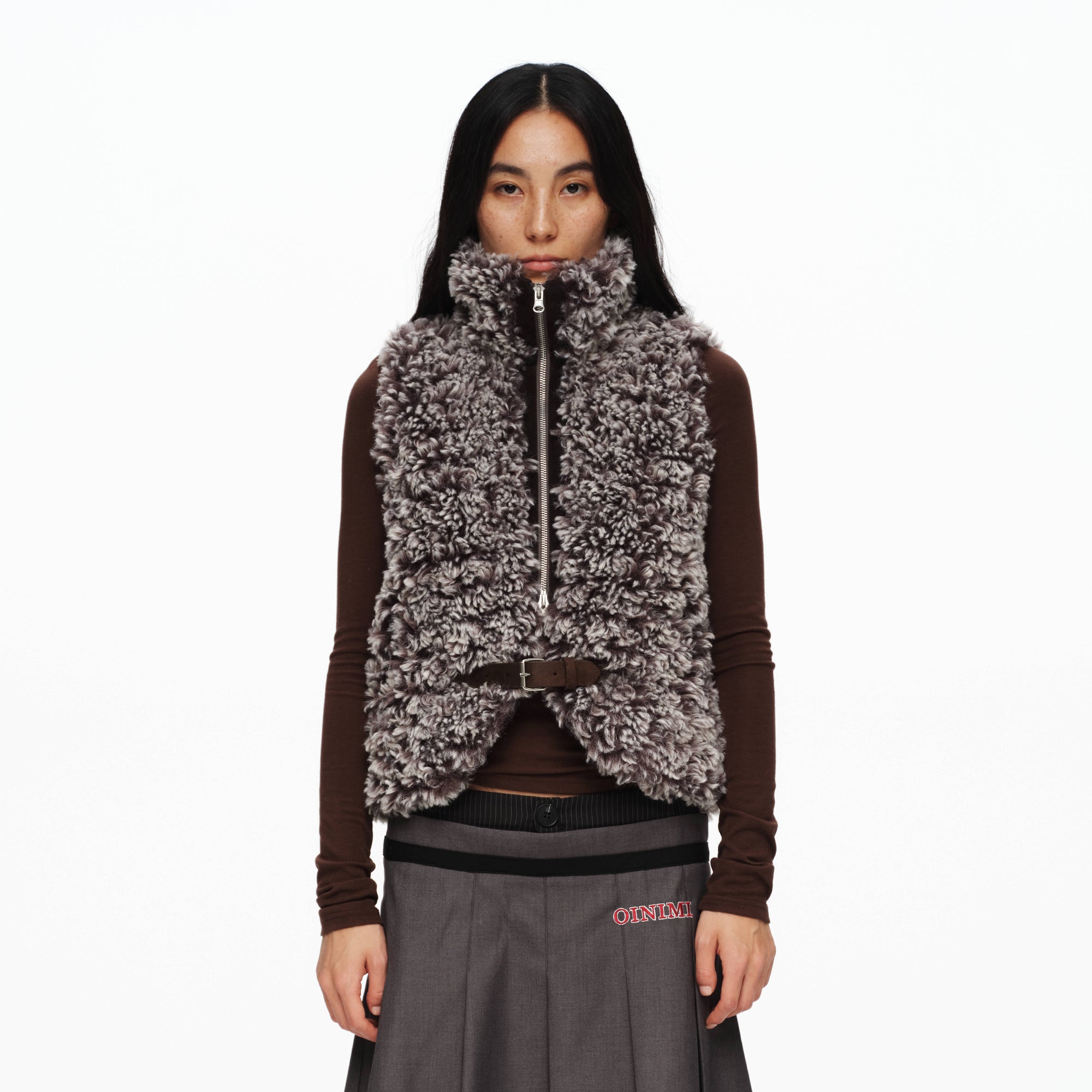 OINIMI Gradient Fleece Belted Vest