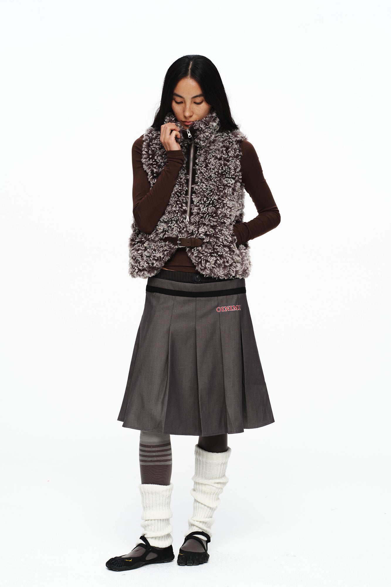 OINIMI Gradient Fleece Belted Vest