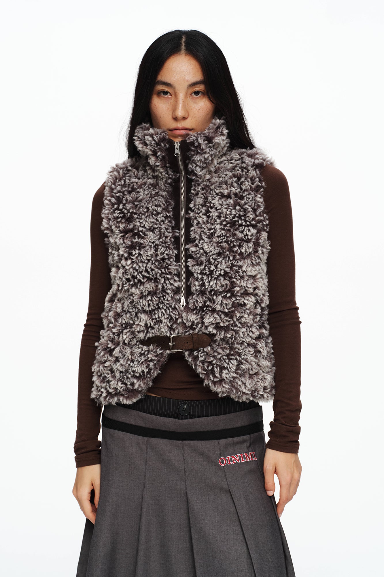 OINIMI Gradient Fleece Belted Vest