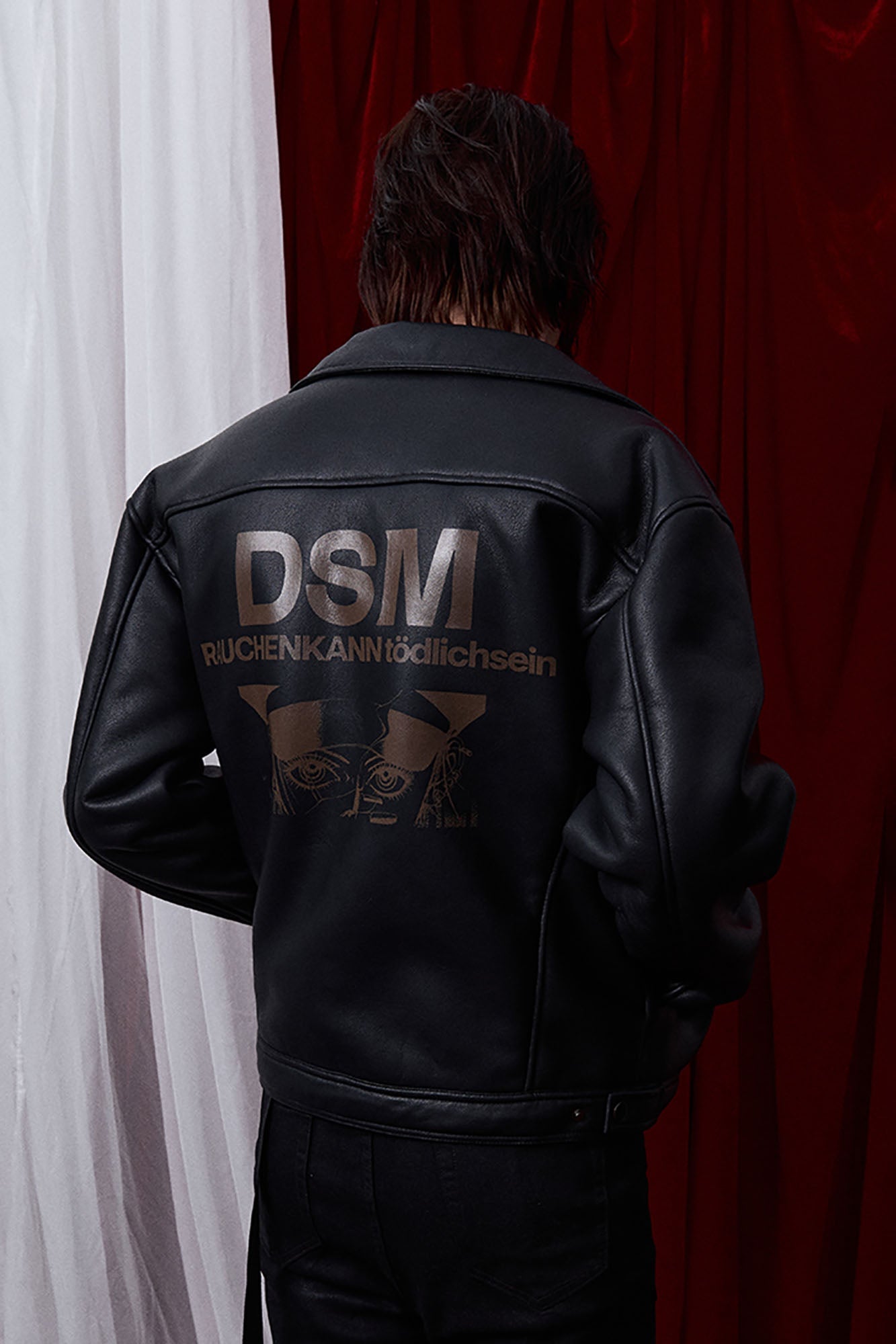 DONSMOKE × NANA Detachable Leopard Collar PU Jacket