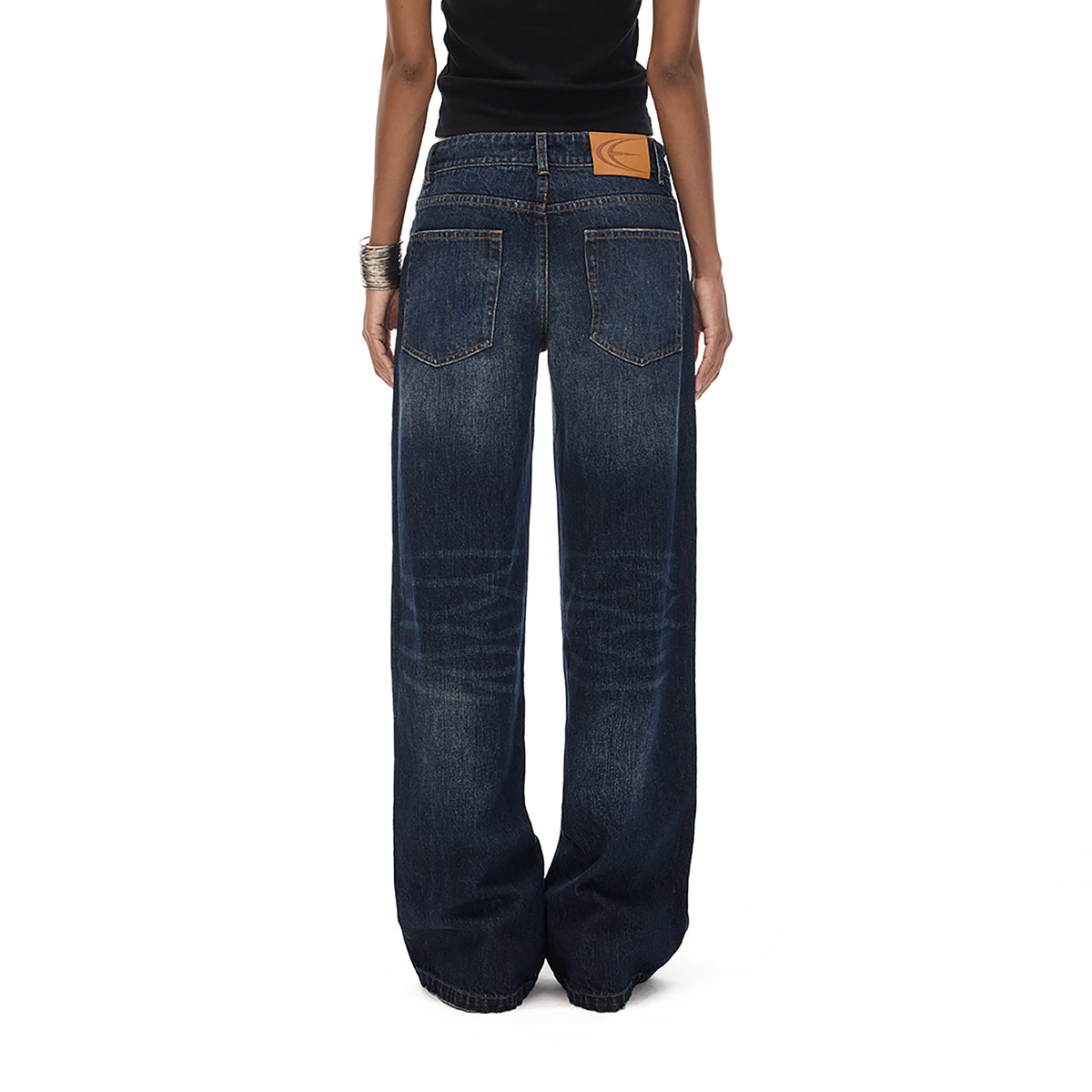 COSTUSTOOT Washed Straight-Leg Jeans