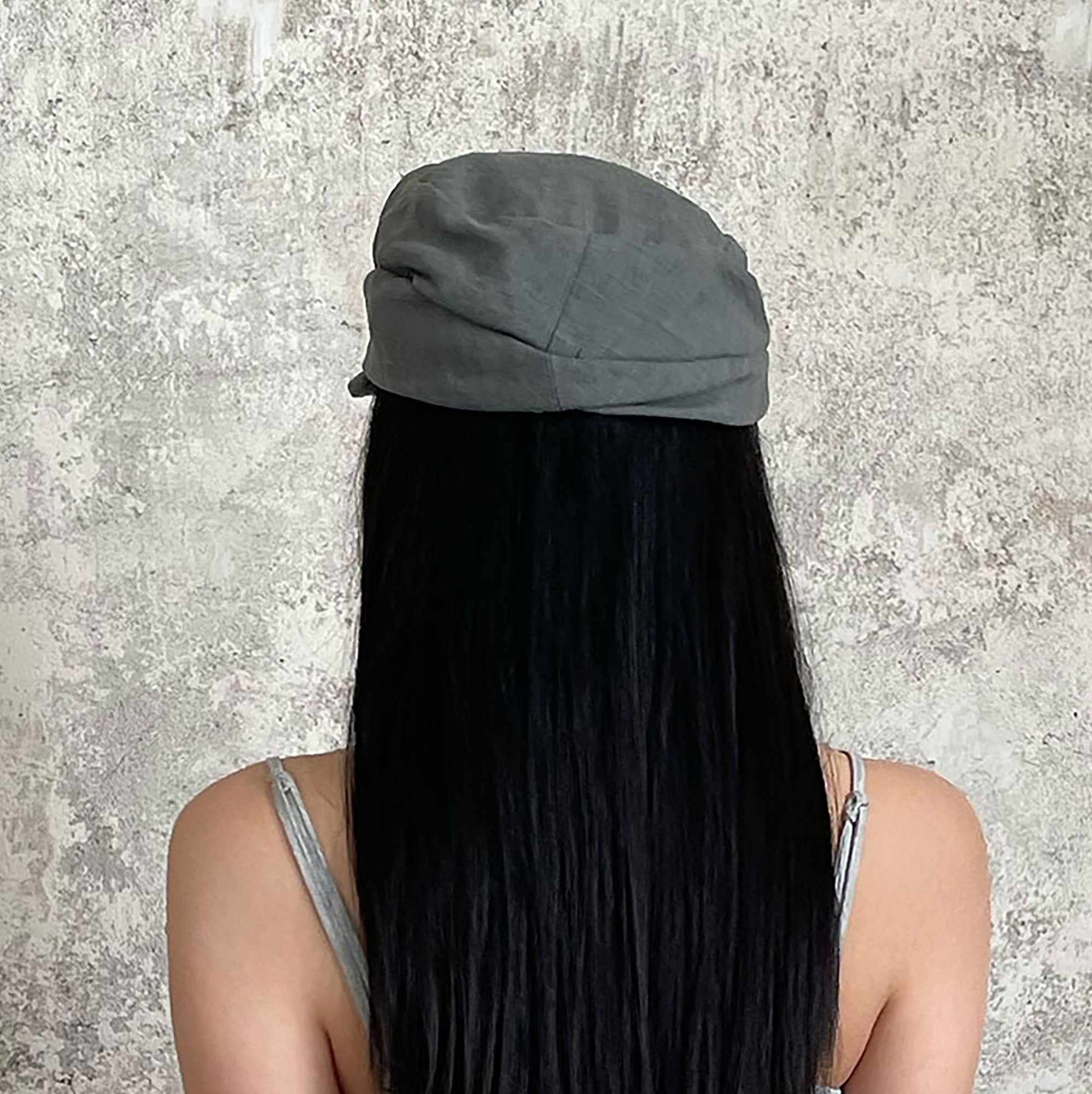 RIDK Crinkled Metallic-Buckle Retro Newsboy Beret