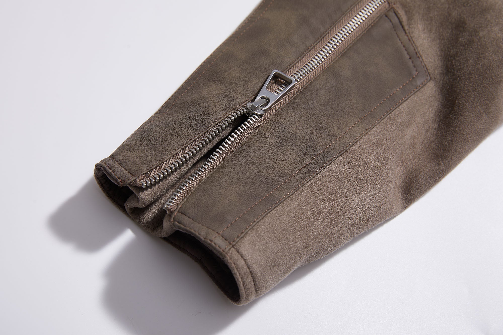 ERROR CODE ROBOT Armored Layered PU & Suede Panel Jacket