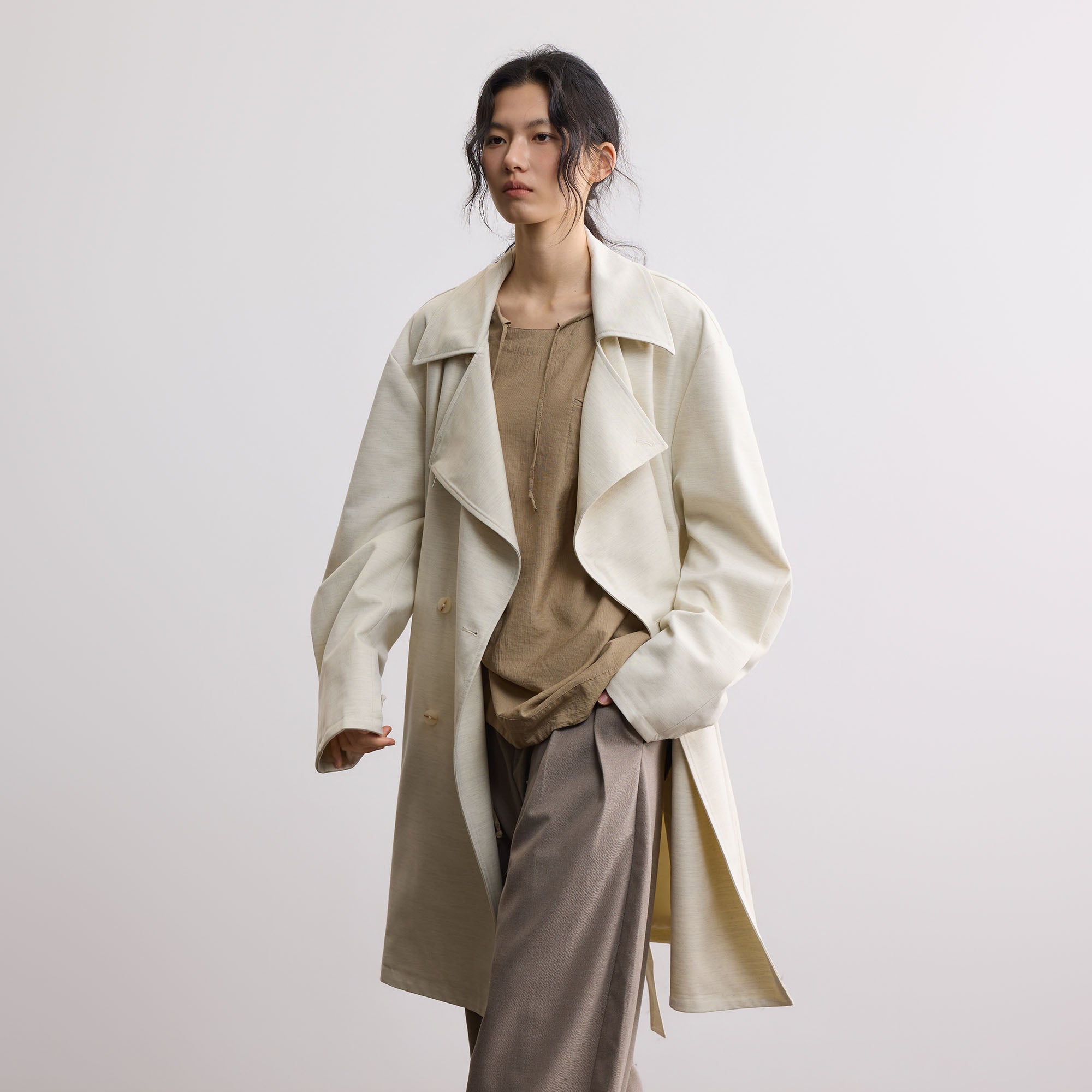 SAME FLOW Essential Double-Breasted Coat