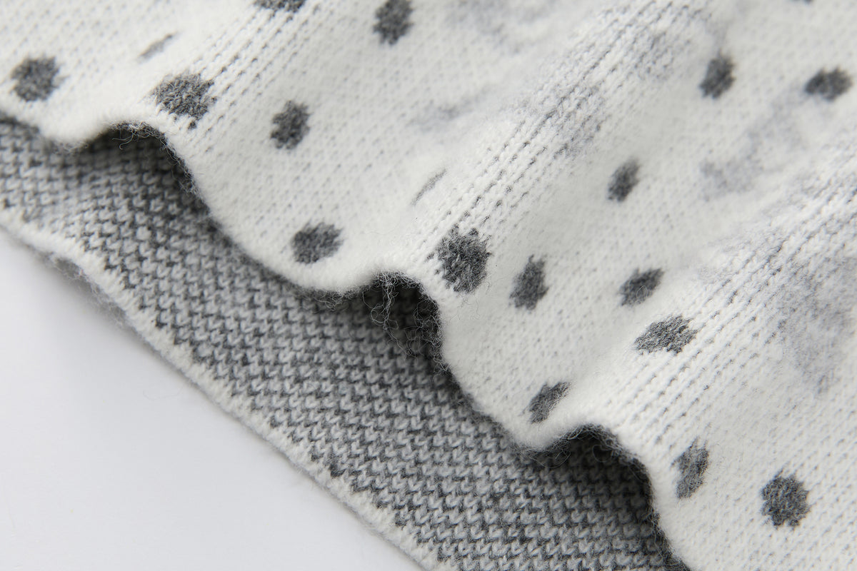 BETWEENAND Heart & Star Jacquard Turtleneck Sweater