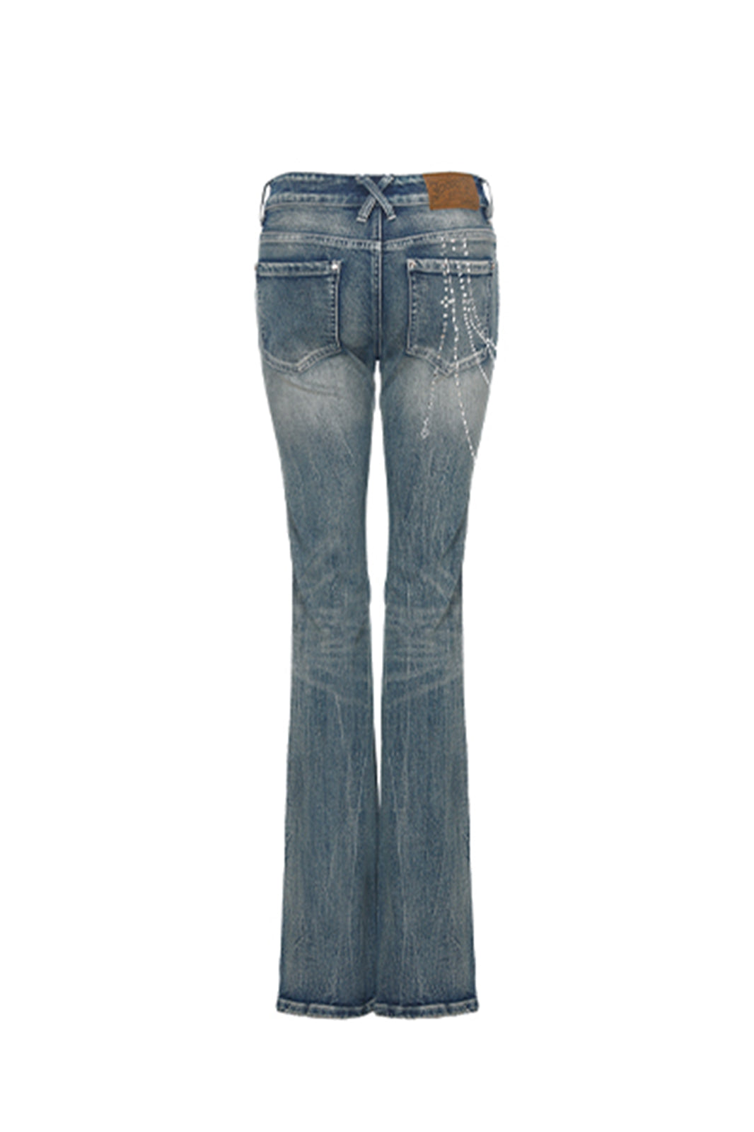 JYOSEI Draped Diamond Flared Jeans