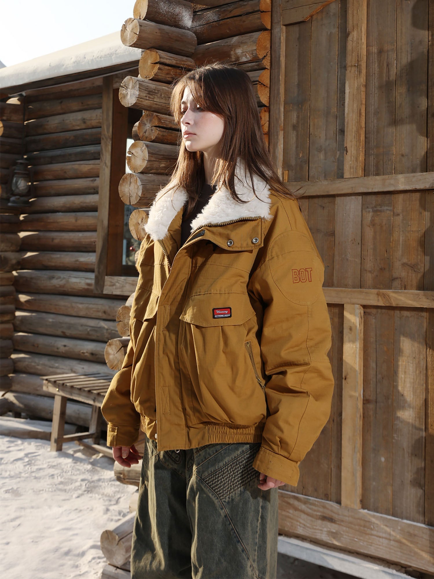 ERROR CODE ROBOT Retro Reversible Faux Fur Jacket