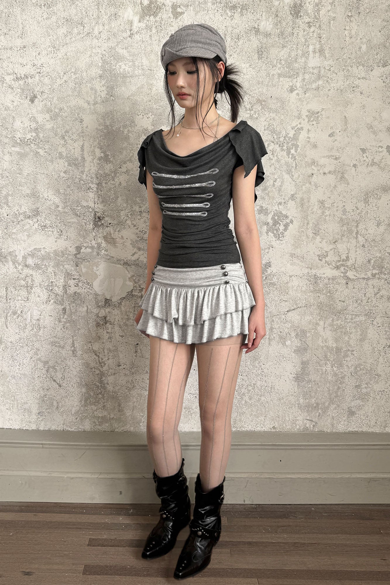 RIDK Chain Rope Graphic Punk T-Shirt