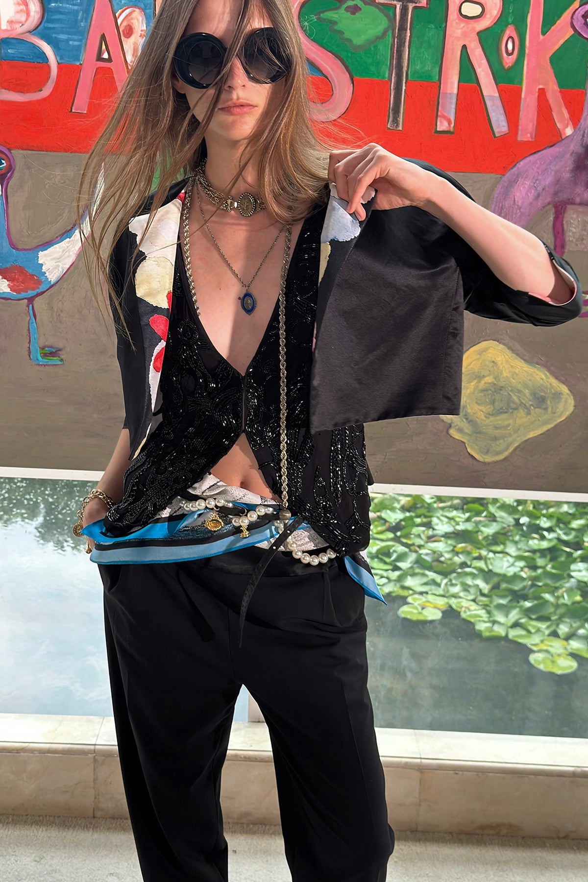 WINGFREE Reversible Floral Cropped Jacket