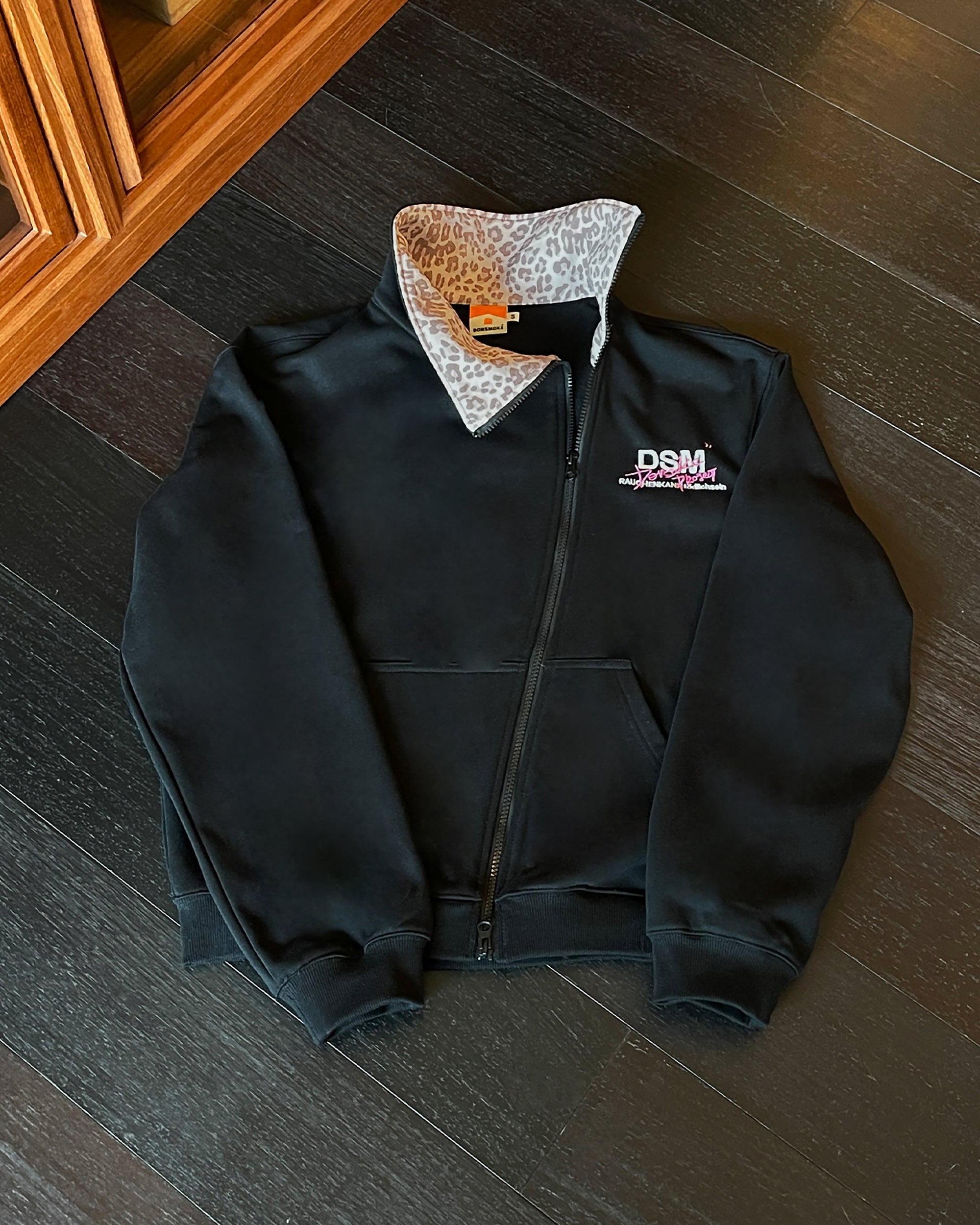 DONSMOKE Retro Contrast-Trim Bomber Jacket