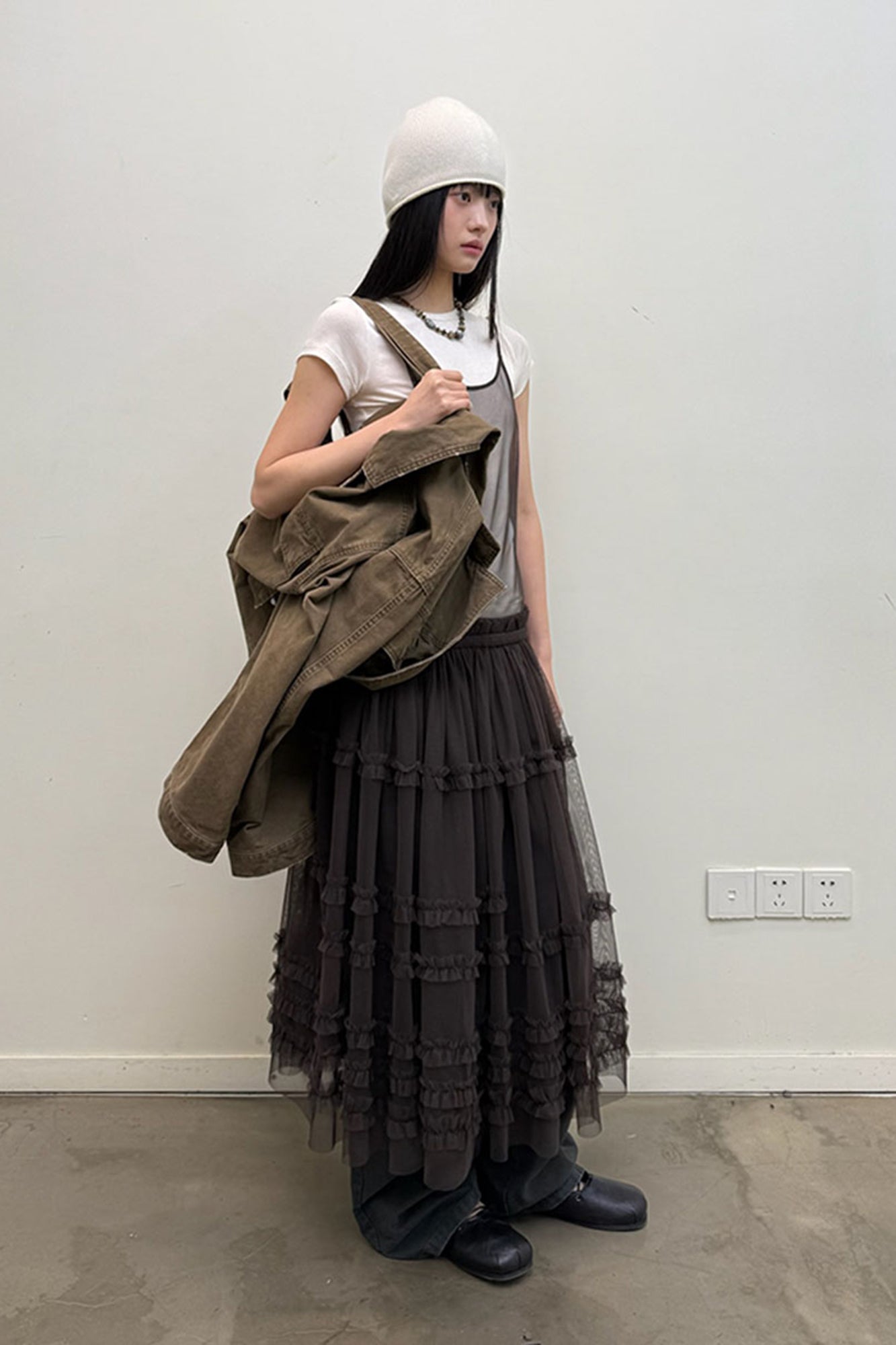 NEVERSEEZ Drawstring-Waist Utility Jacket