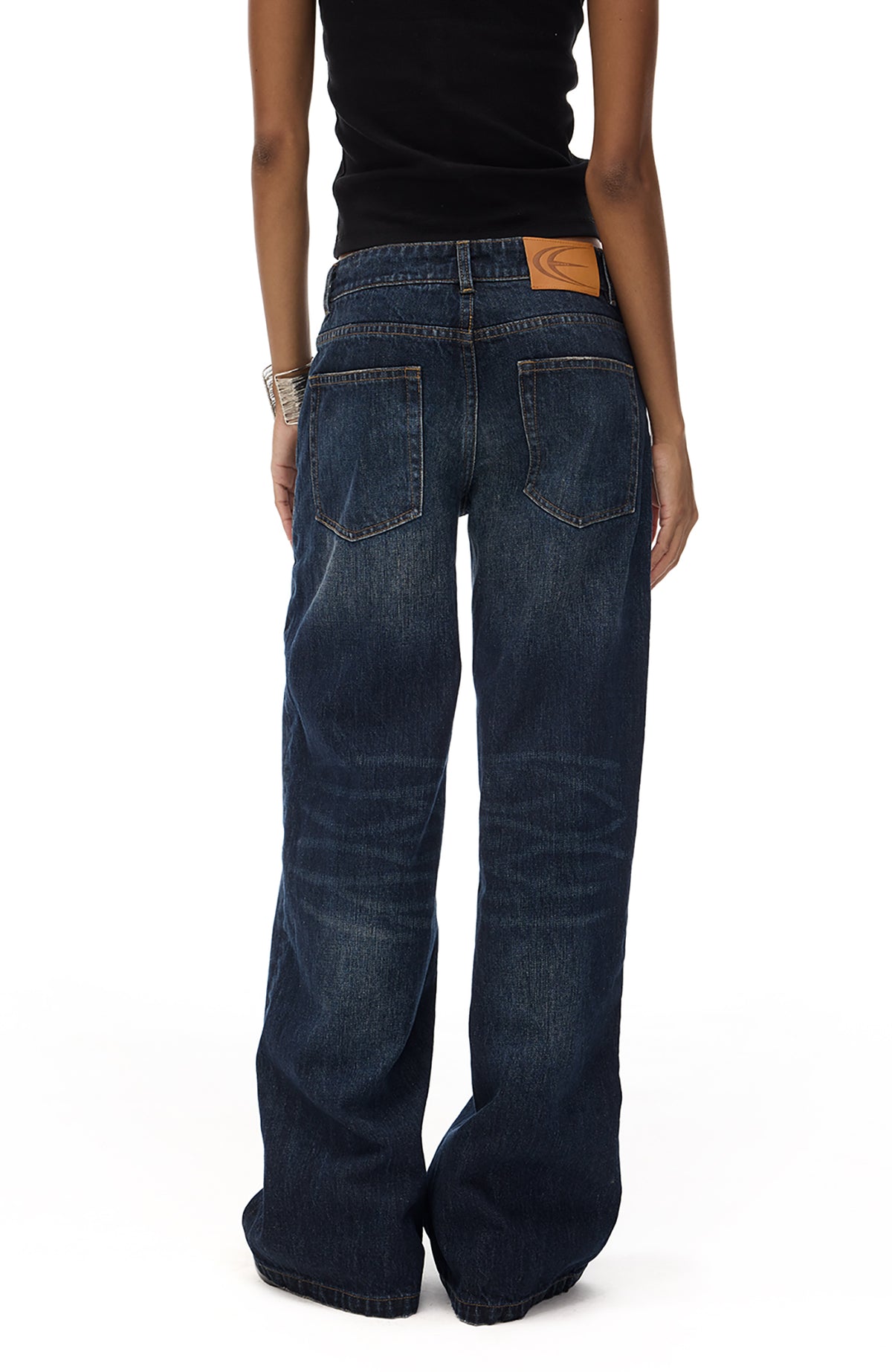 COSTUSTOOT Washed Straight-Leg Jeans
