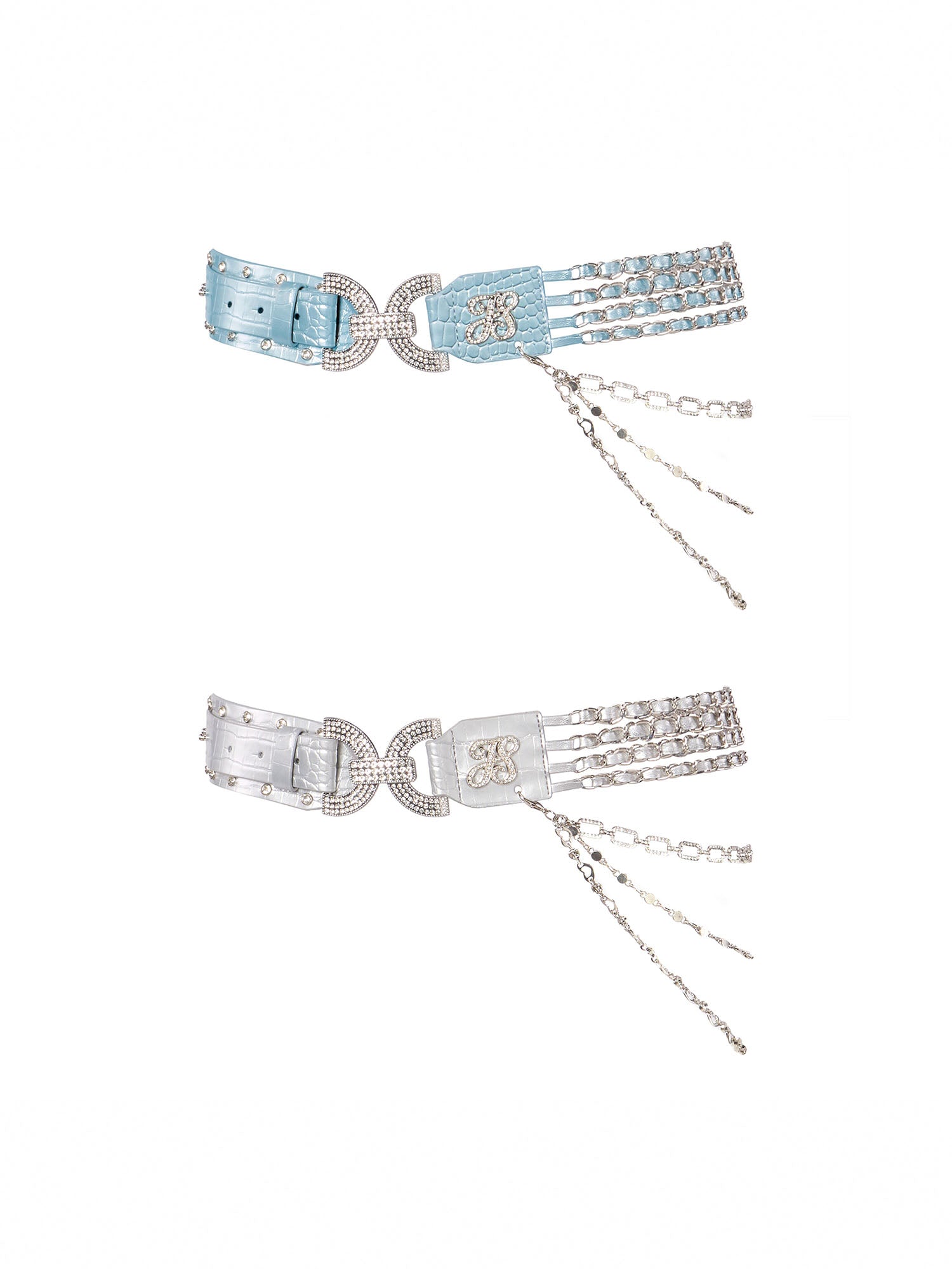 JYOSEI Croc-Embossed Chain Belt