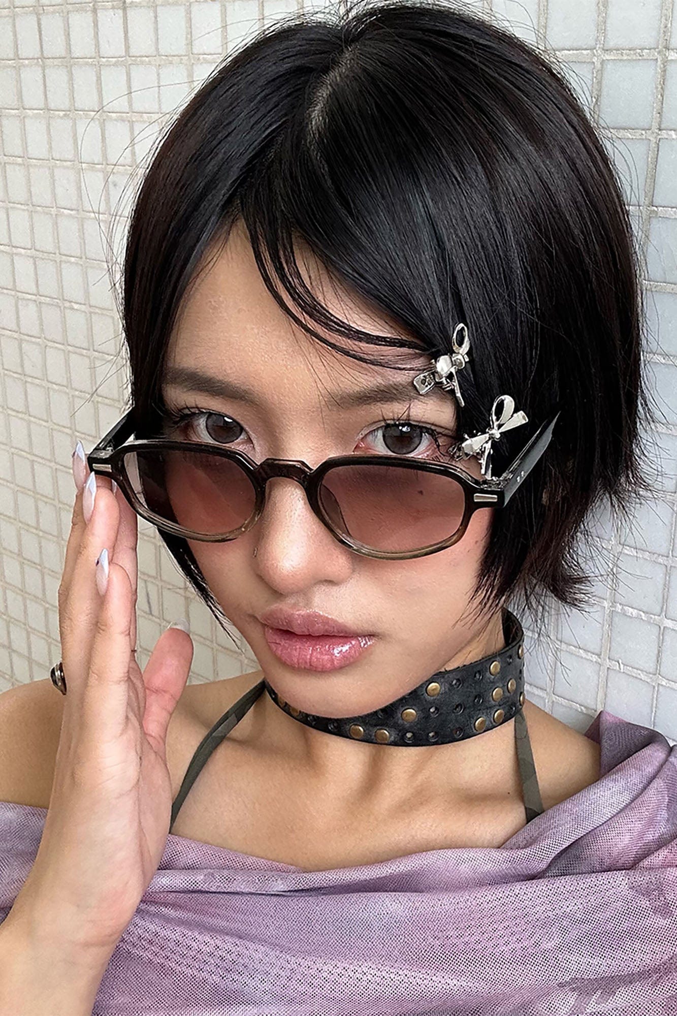 DAMAGE ASIA Gradient Lens Irregular Frame Sunglasses, premium urban and streetwear designers apparel on PROJECTISR.com, DAMAGE ASIA