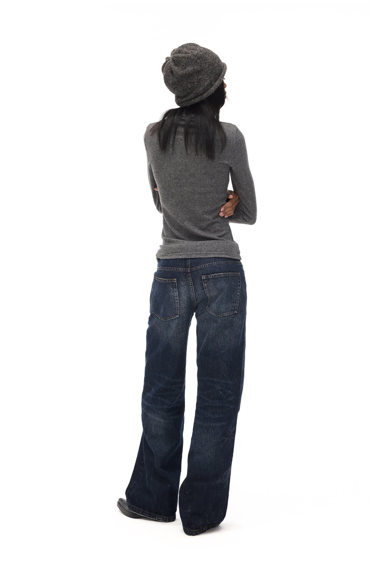 COSTUSTOOT Washed Straight-Leg Jeans