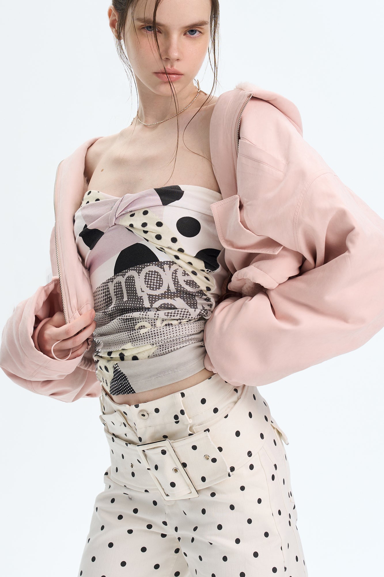 THE NEVERMORE Faux Fur Lined Cropped Parka