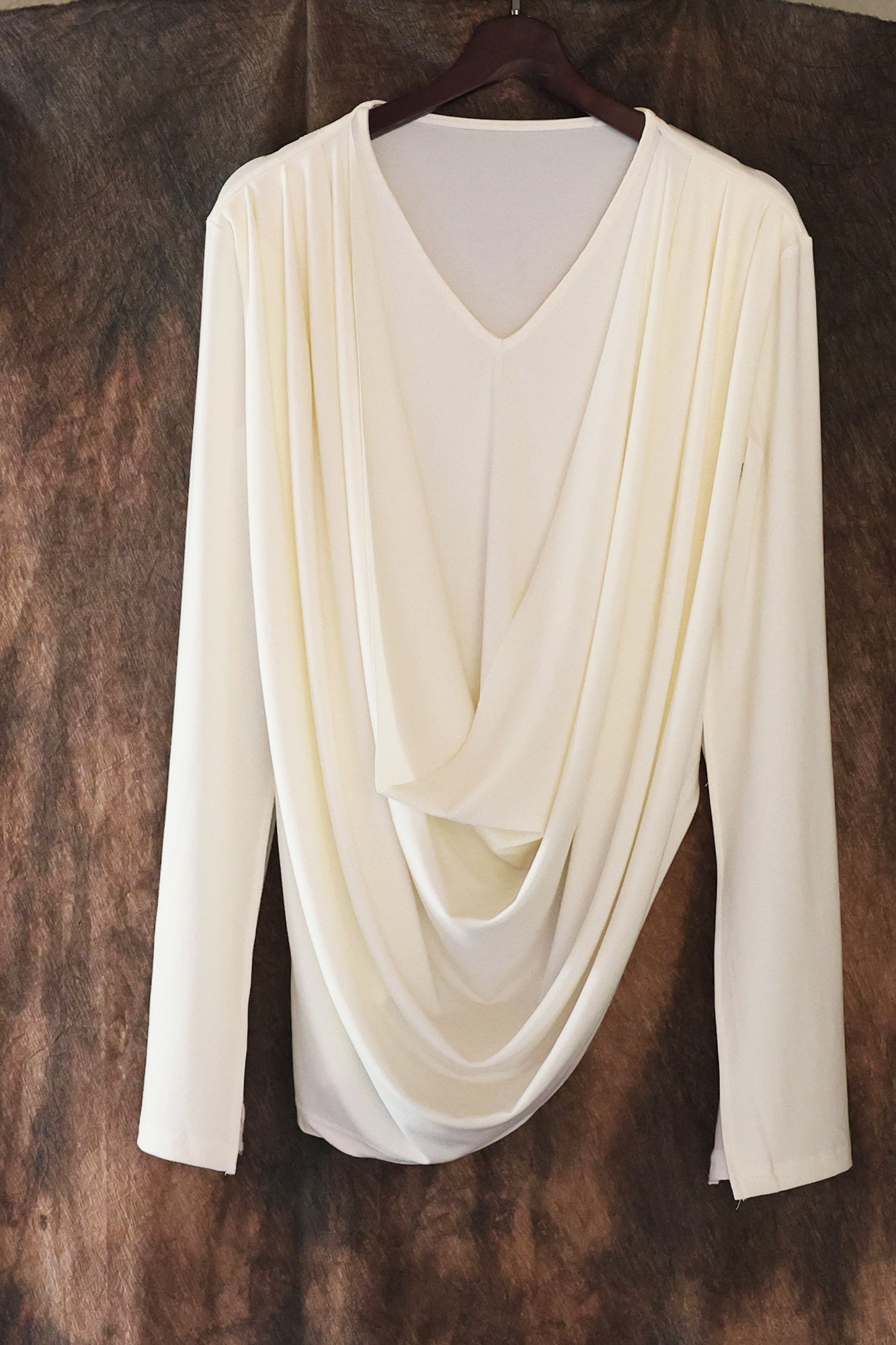 WUHEYIZUO Draped Split-Sleeve Top