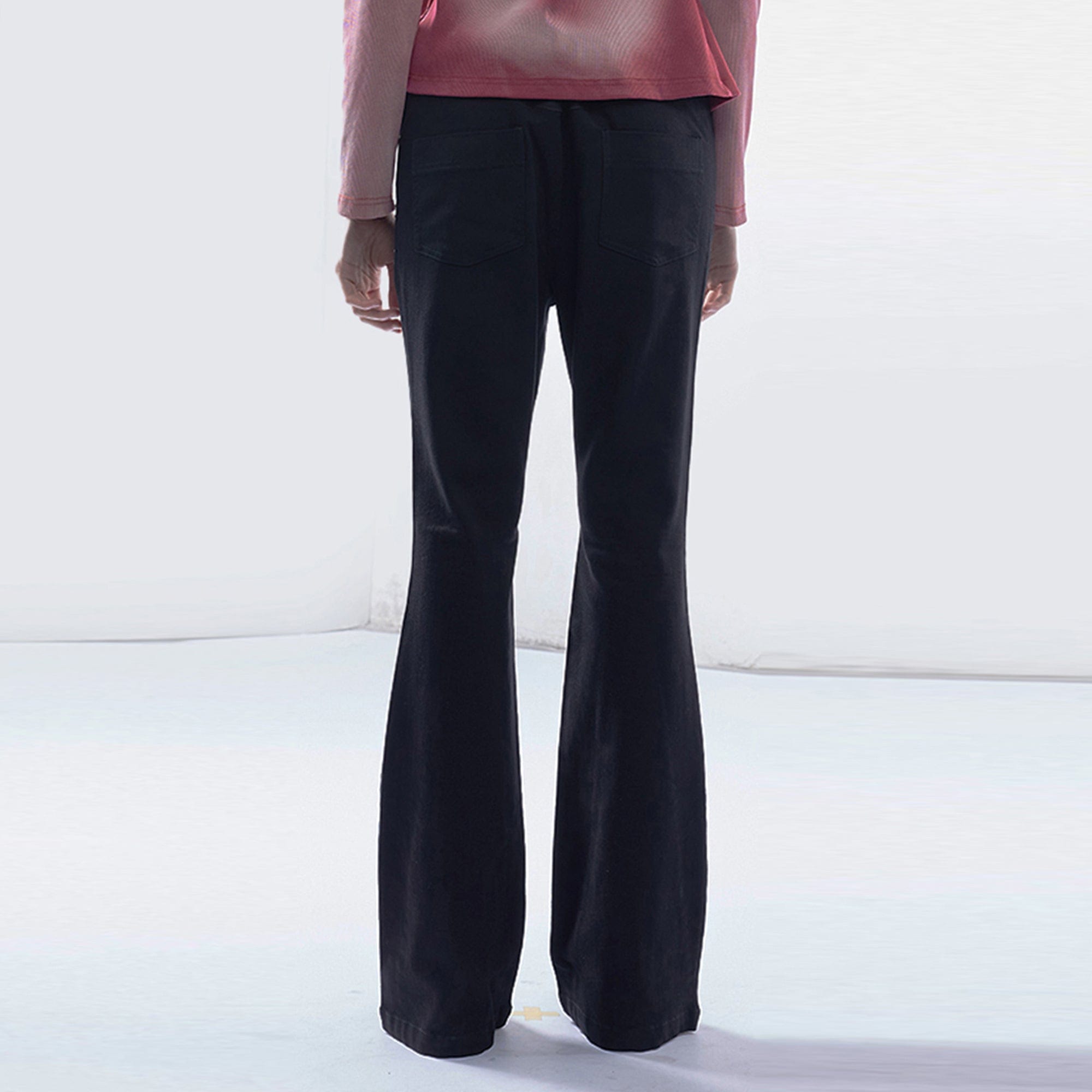EMOHA Curve Studded Flared Jeans