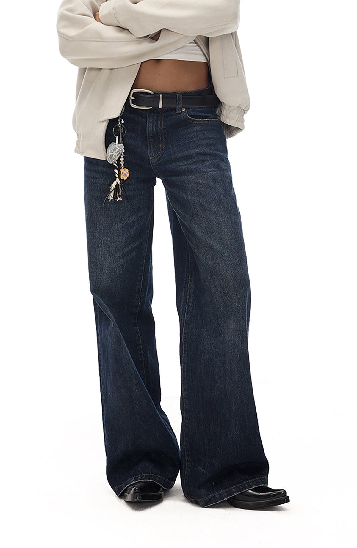 COSTUSTOOT Washed Straight-Leg Jeans