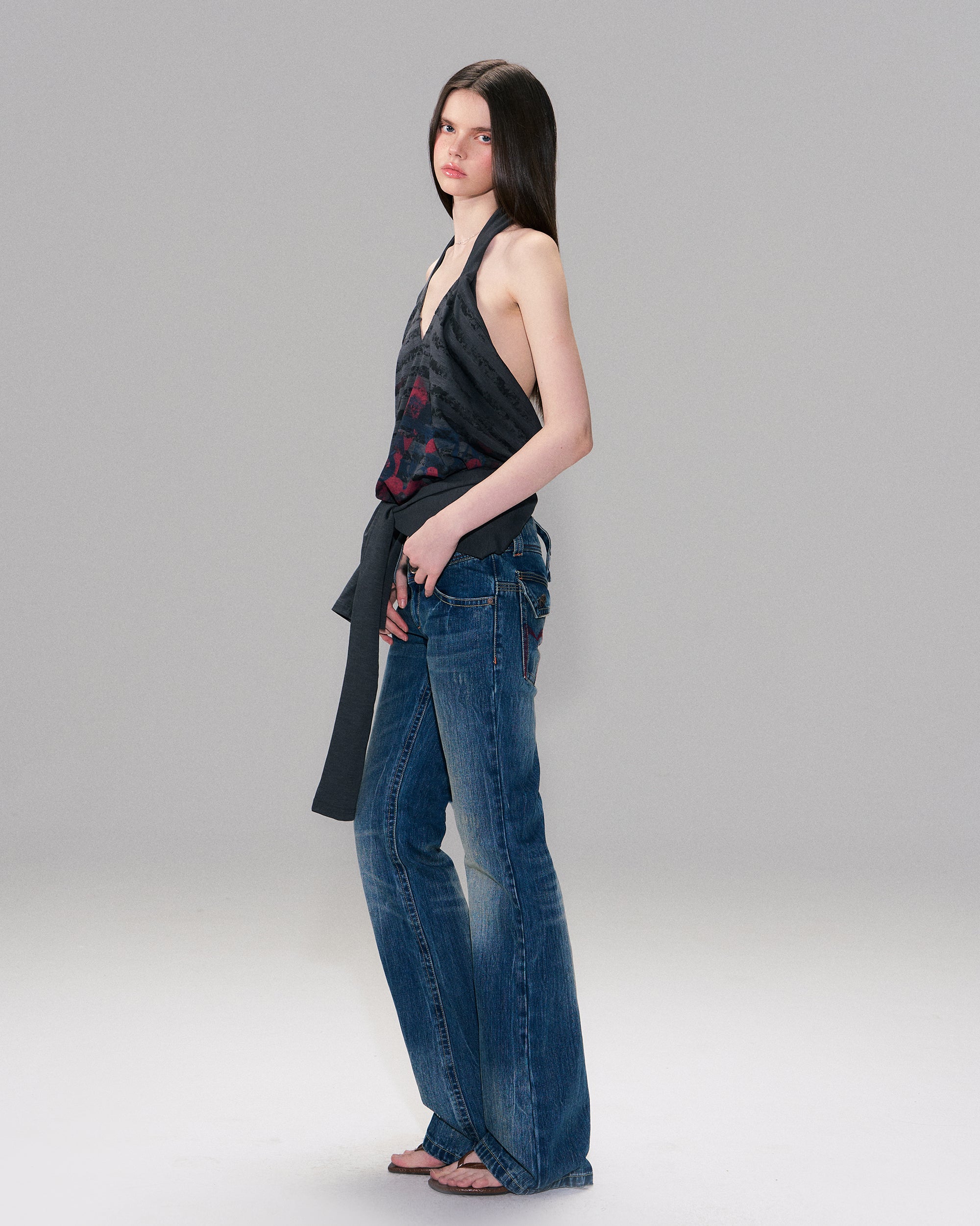 THE NEVERMORE Convertible Full-Print Long-Sleeve Tee