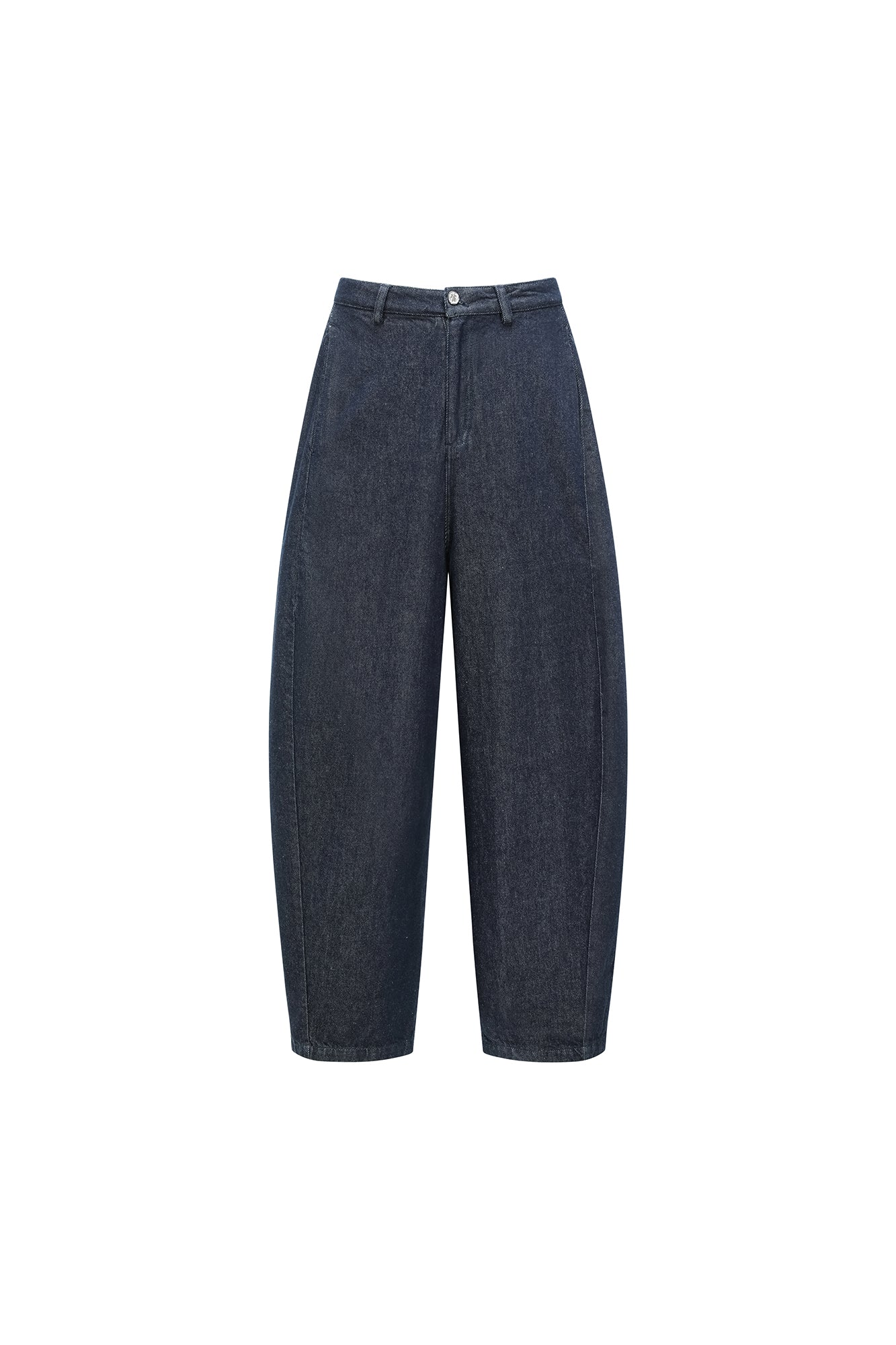 OINIMI Essential Barrel-Leg Raw Jeans