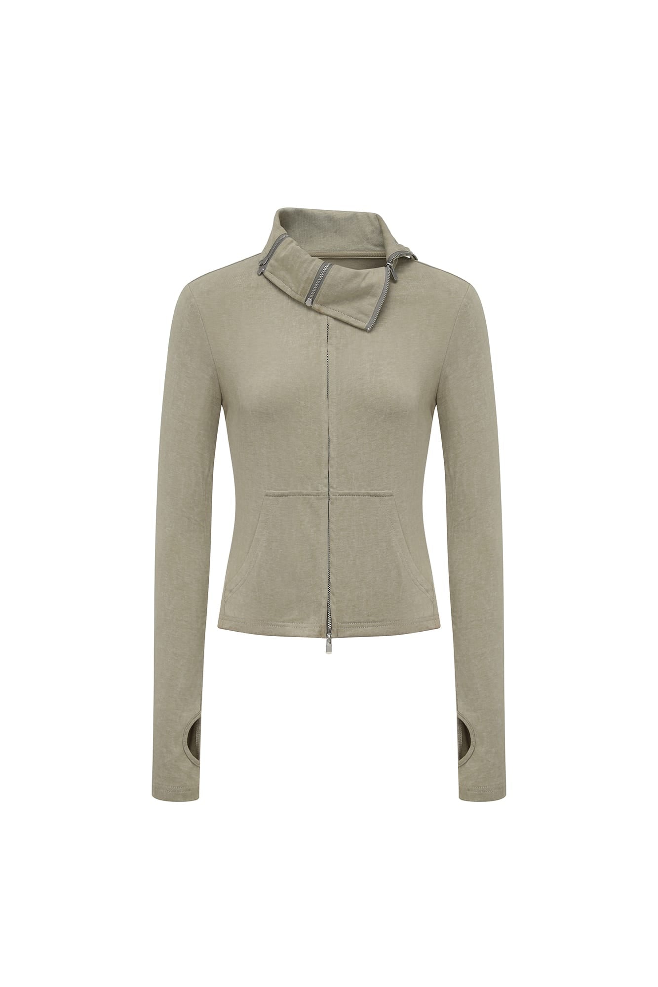 OINIMI Deconstructed Triple-Zip Funnel-Neck Jacket