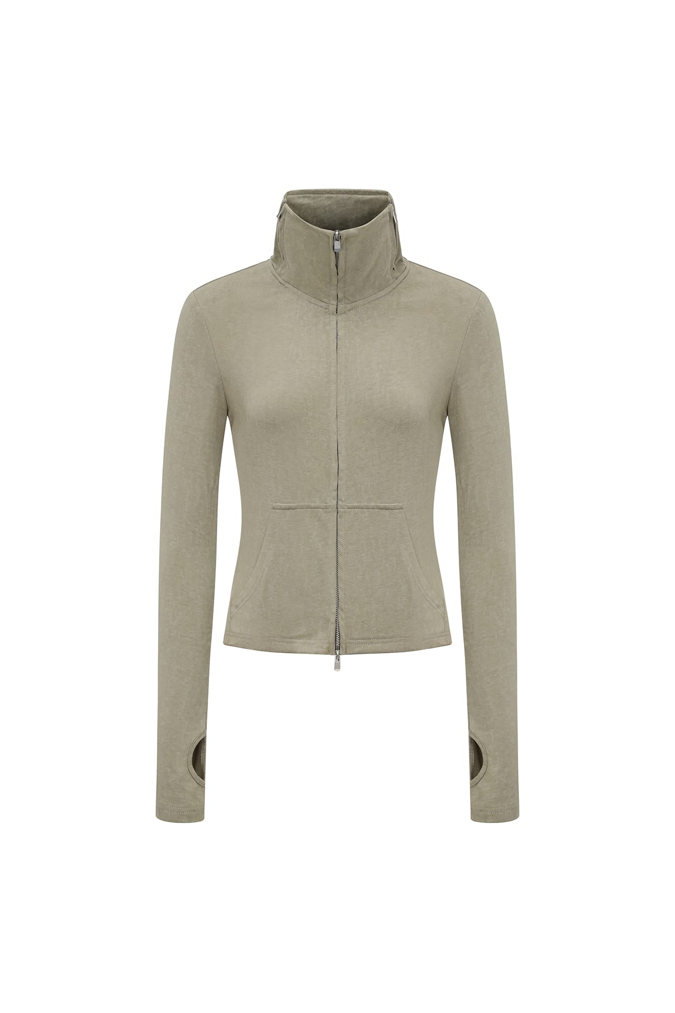 OINIMI Deconstructed Triple-Zip Funnel-Neck Jacket