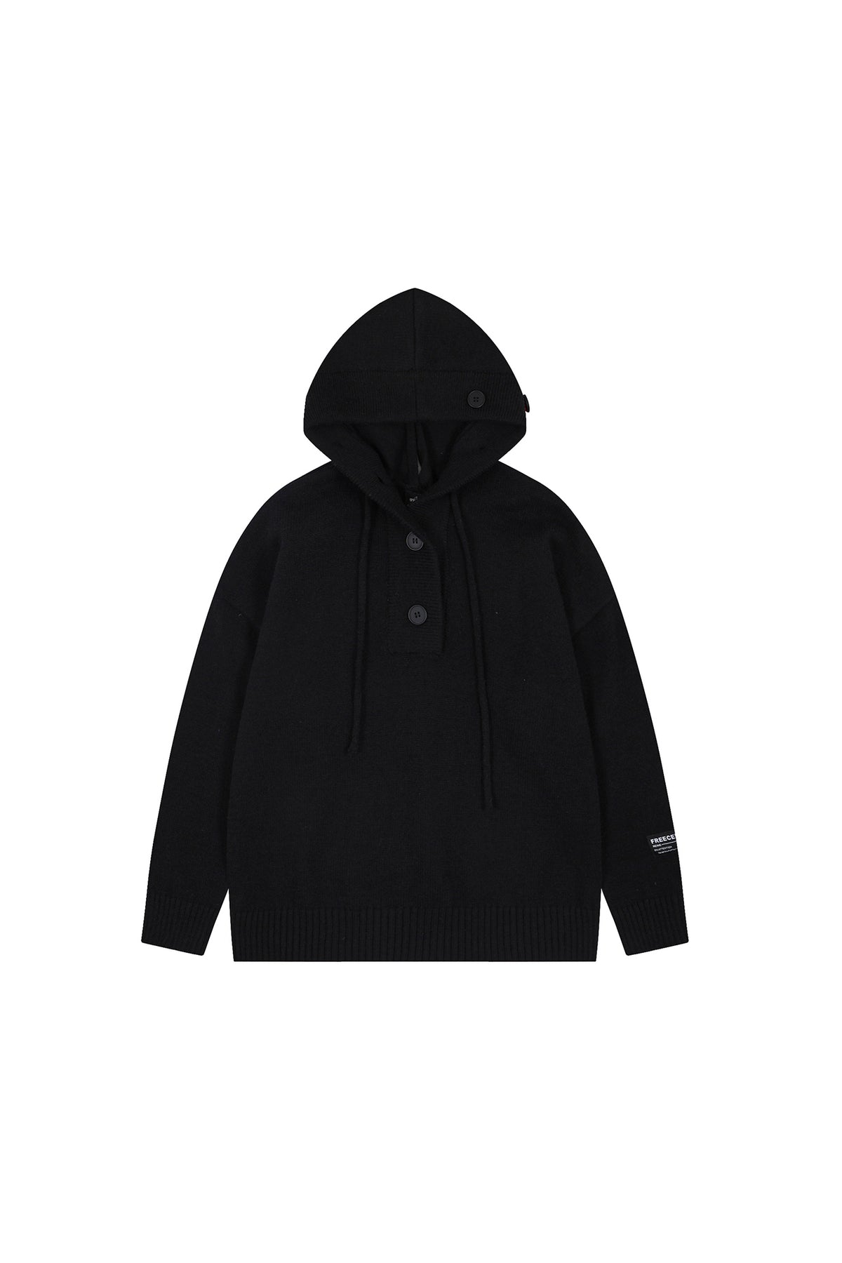 FREE CENTER Reversible Hooded Oversized Sweater