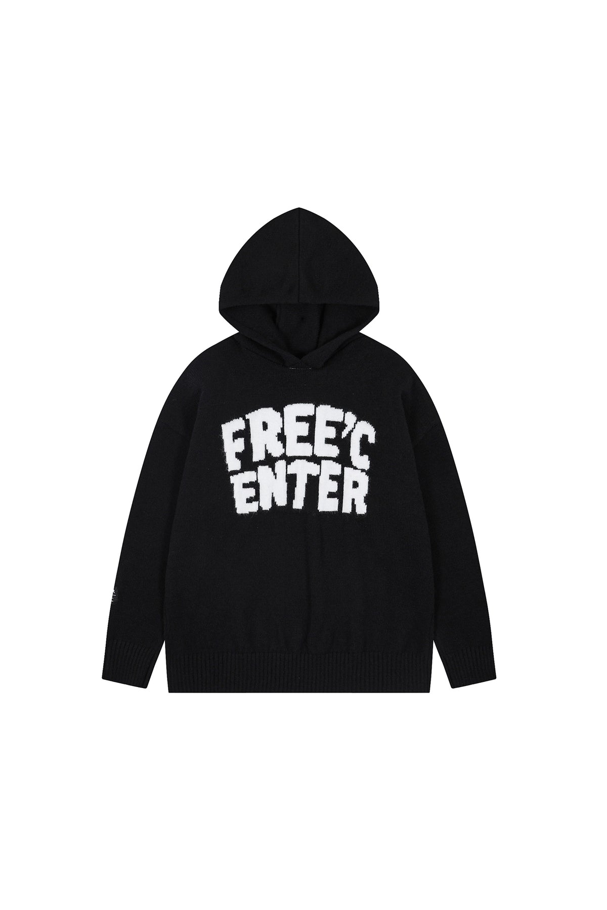 FREE CENTER Reversible Hooded Oversized Sweater
