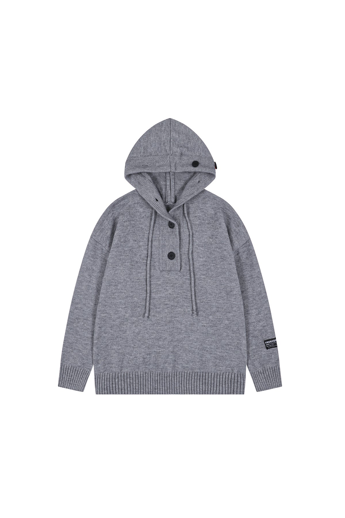 FREE CENTER Reversible Hooded Oversized Sweater