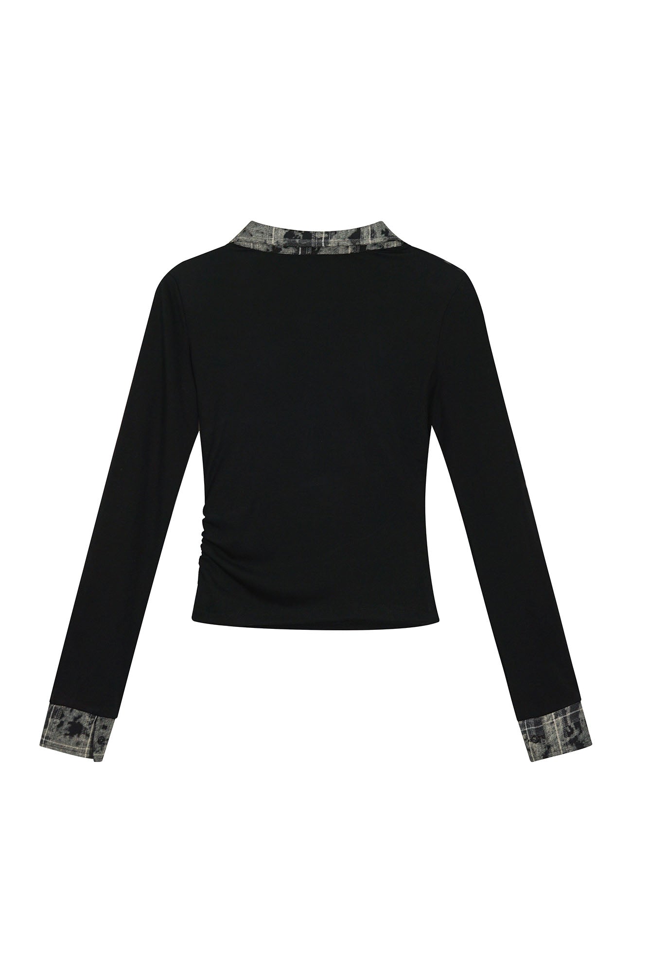 CESTNOUS Faux Layered Draped Top