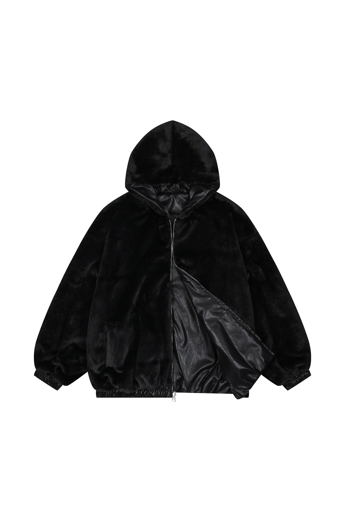 FREE CENTER Reversible Faux Fur Hooded Jacket