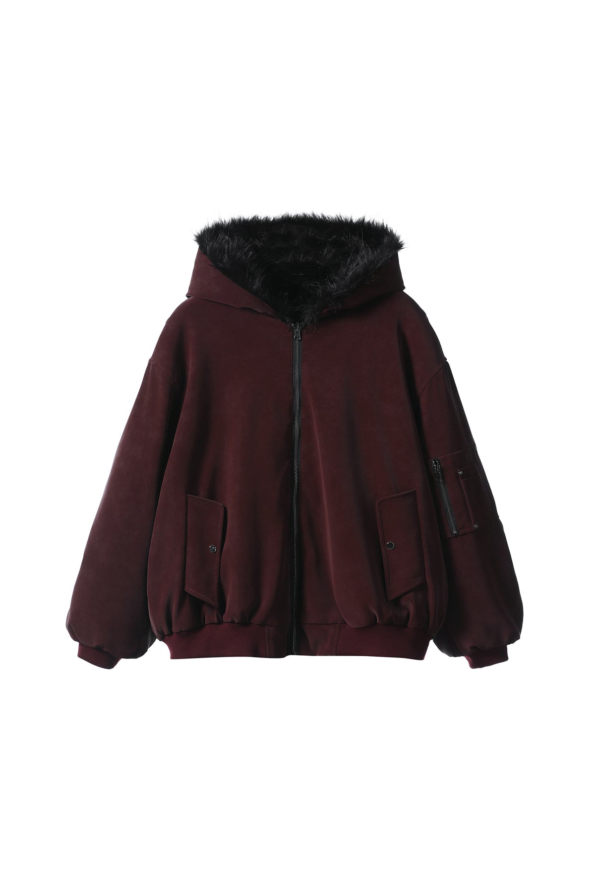 FREE CENTER Reversible Hooded Puffer Jacket