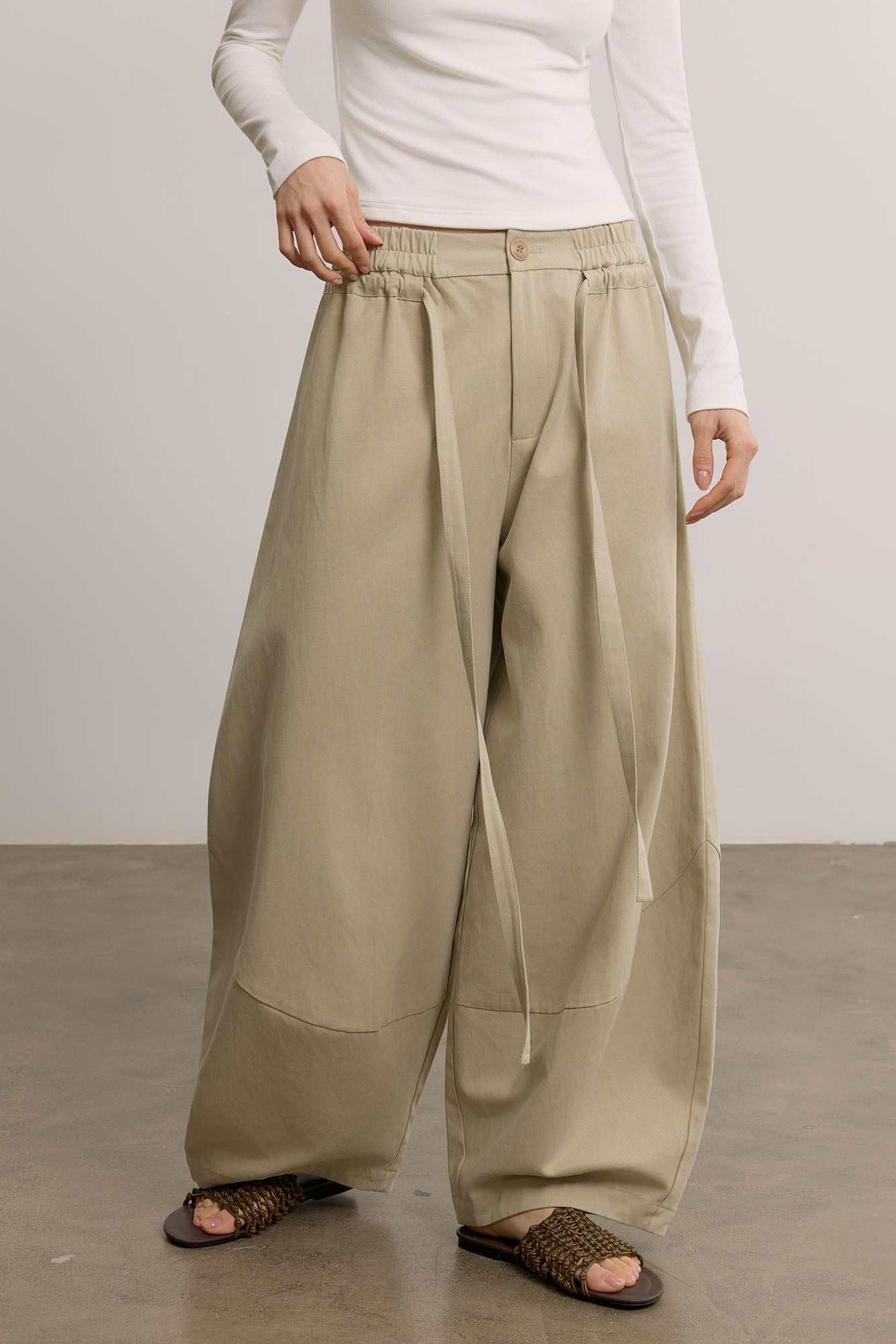SAME FLOW Modern Oversized Drawstring Pants