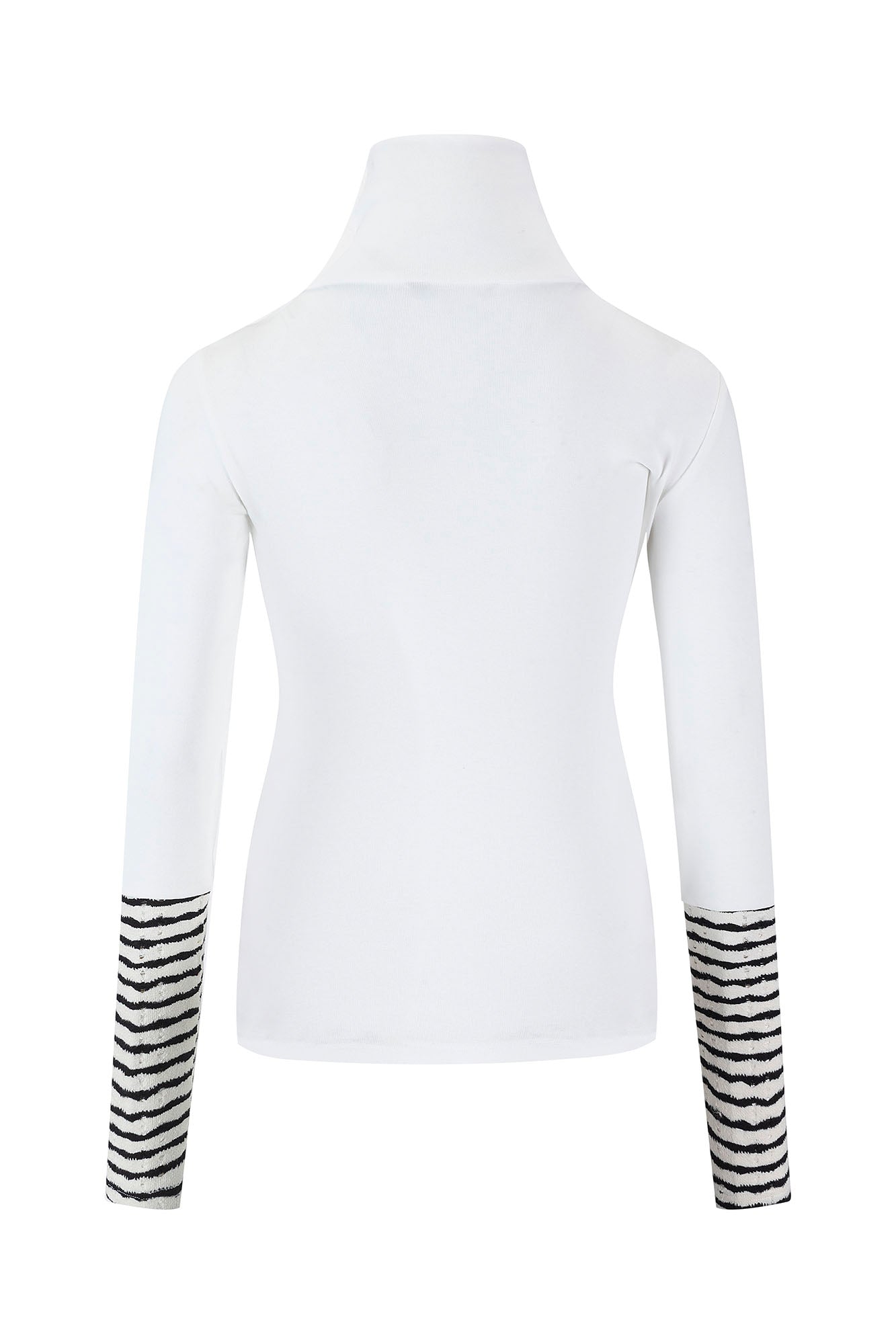 CESTNOUS Faux Layered Distressed Striped Top