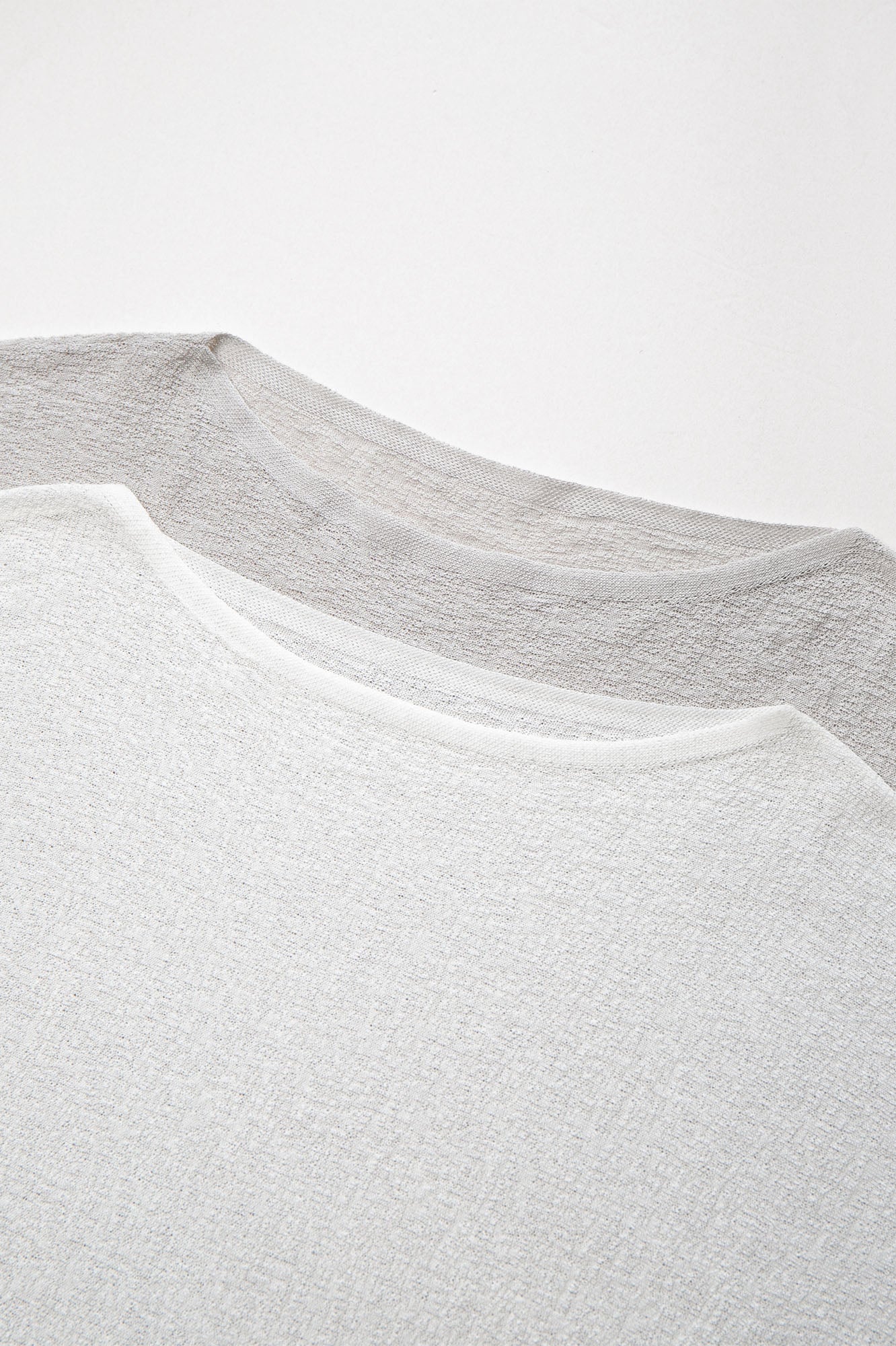 LEONSENSE Sheer Draped Batwing Knit Top