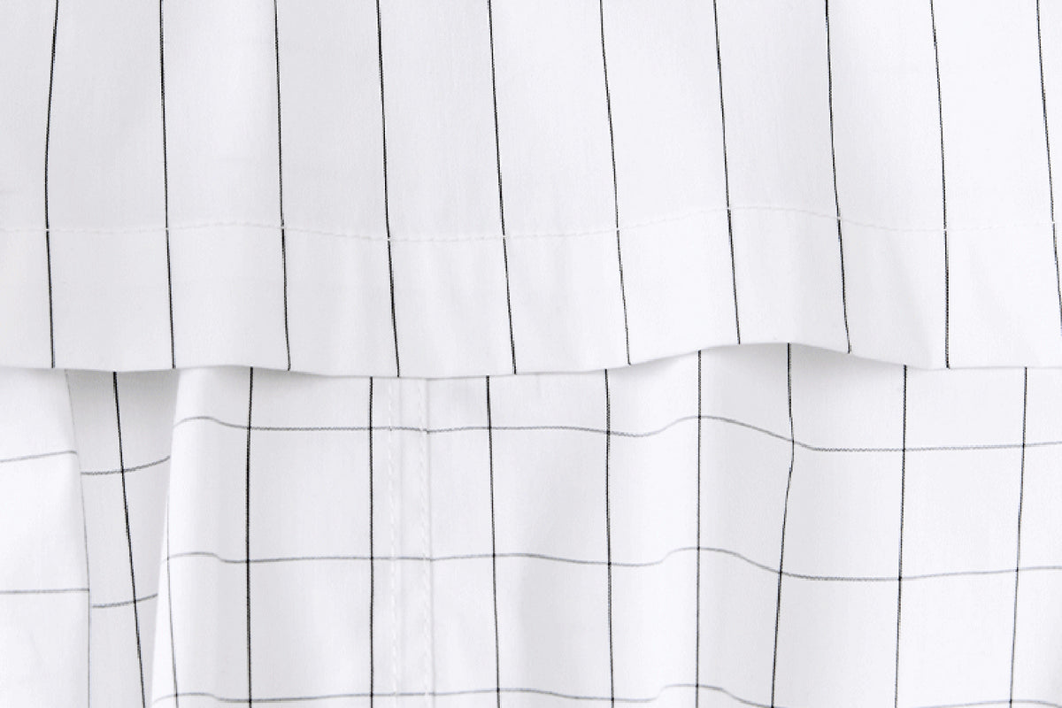 AURA LAND Striped Spliced Oversized Bomber Jacket