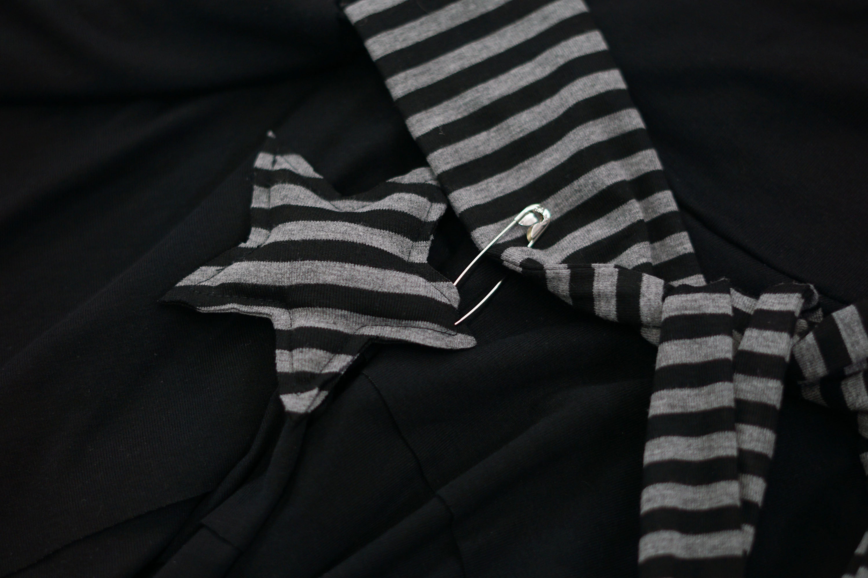 CESTNOUS Deconstructed Striped Star Pin Dress