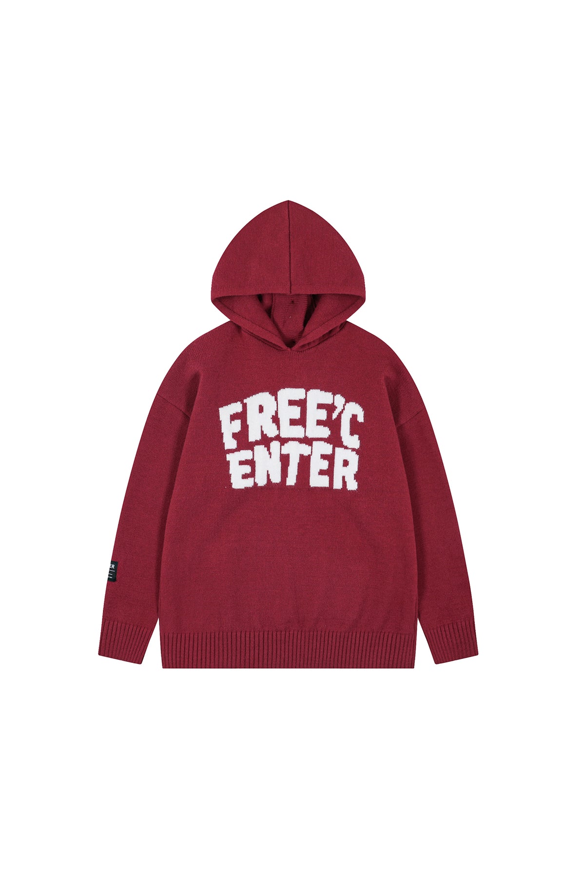 FREE CENTER Reversible Hooded Oversized Sweater
