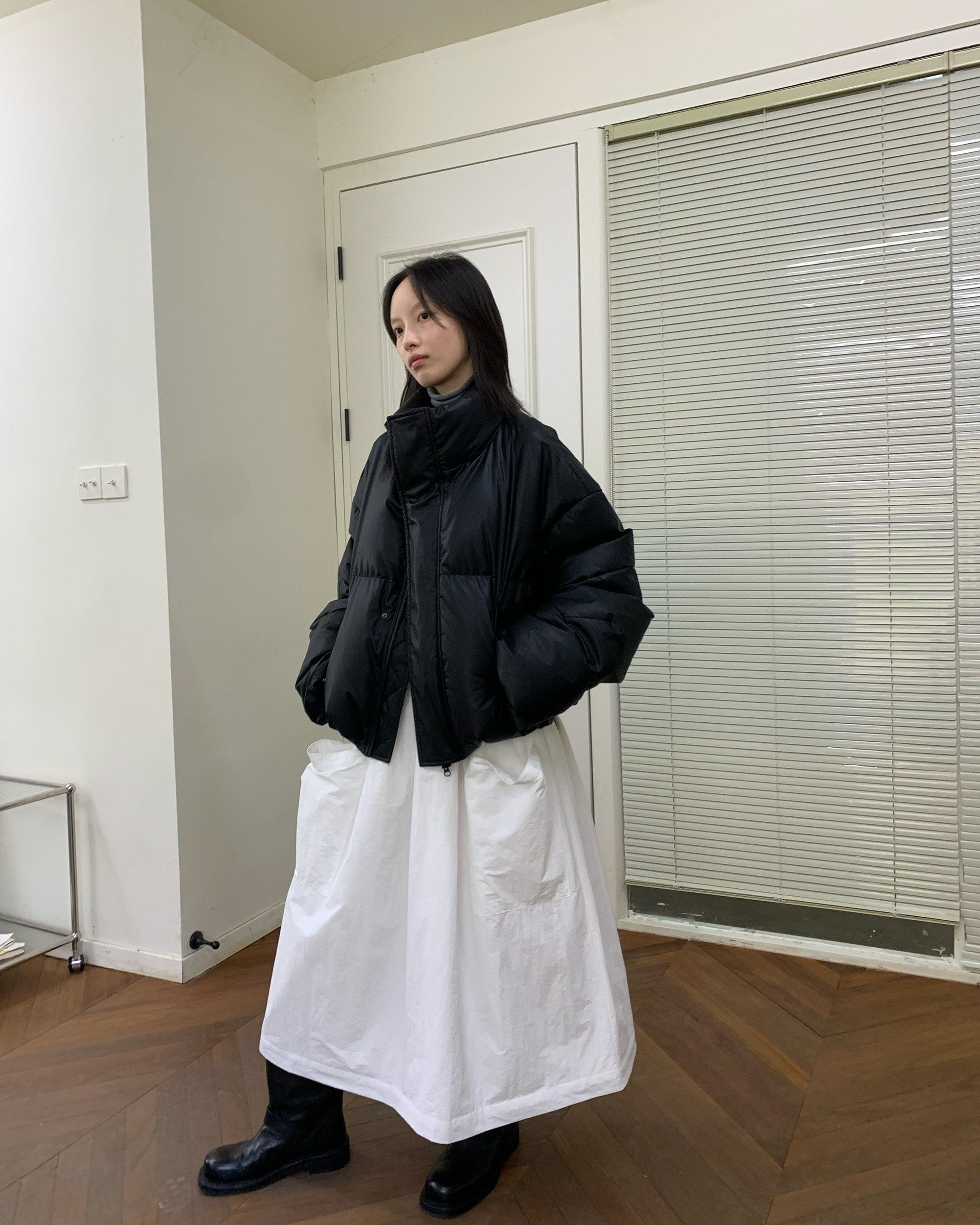 NEVERSEEZ Modern Quilted Air-Layer Skirt