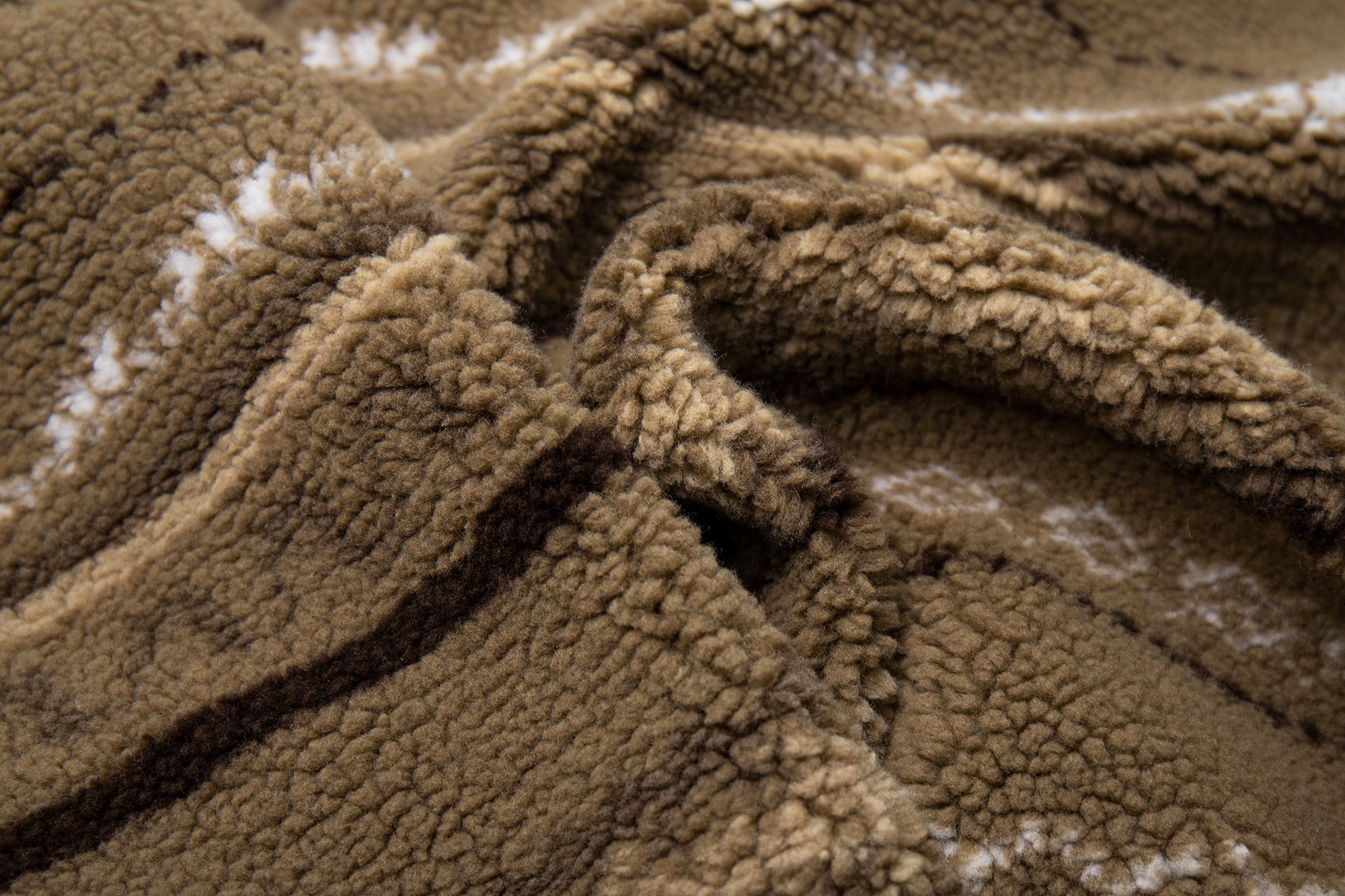 LEONSENSE Detachable Faux Fur Collar Fair Isle Jacket