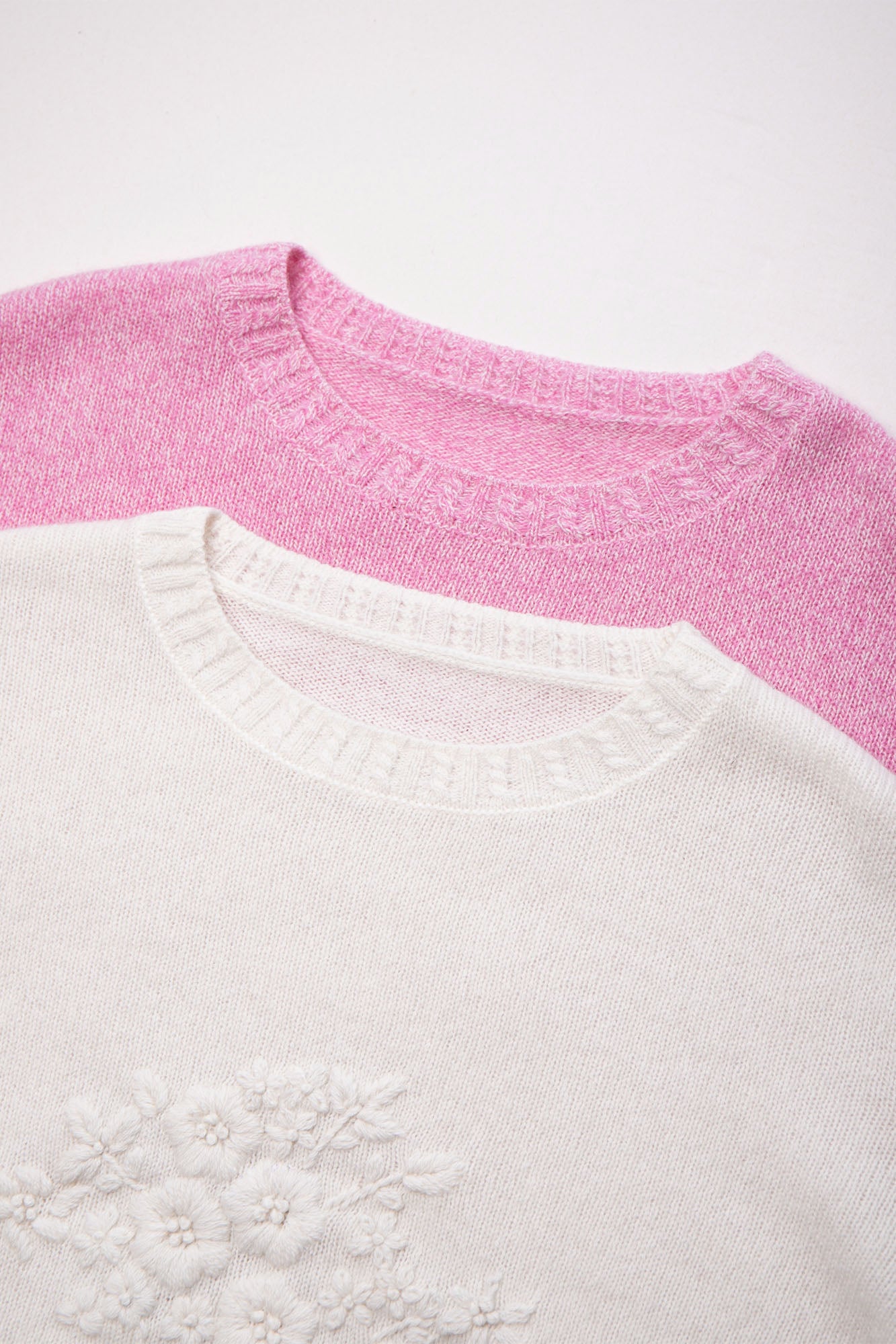 LEONSENSE Floral Embroidered Wool-Blend Sweater