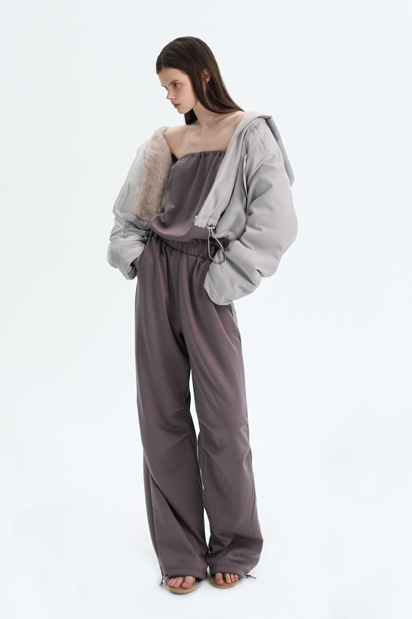 THE NEVERMORE Faux Fur Lined Cropped Parka